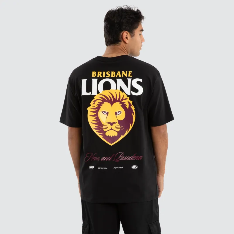 Brisbane Lions AFL Lions AFL Season Tee Jet Black sold by Neverland