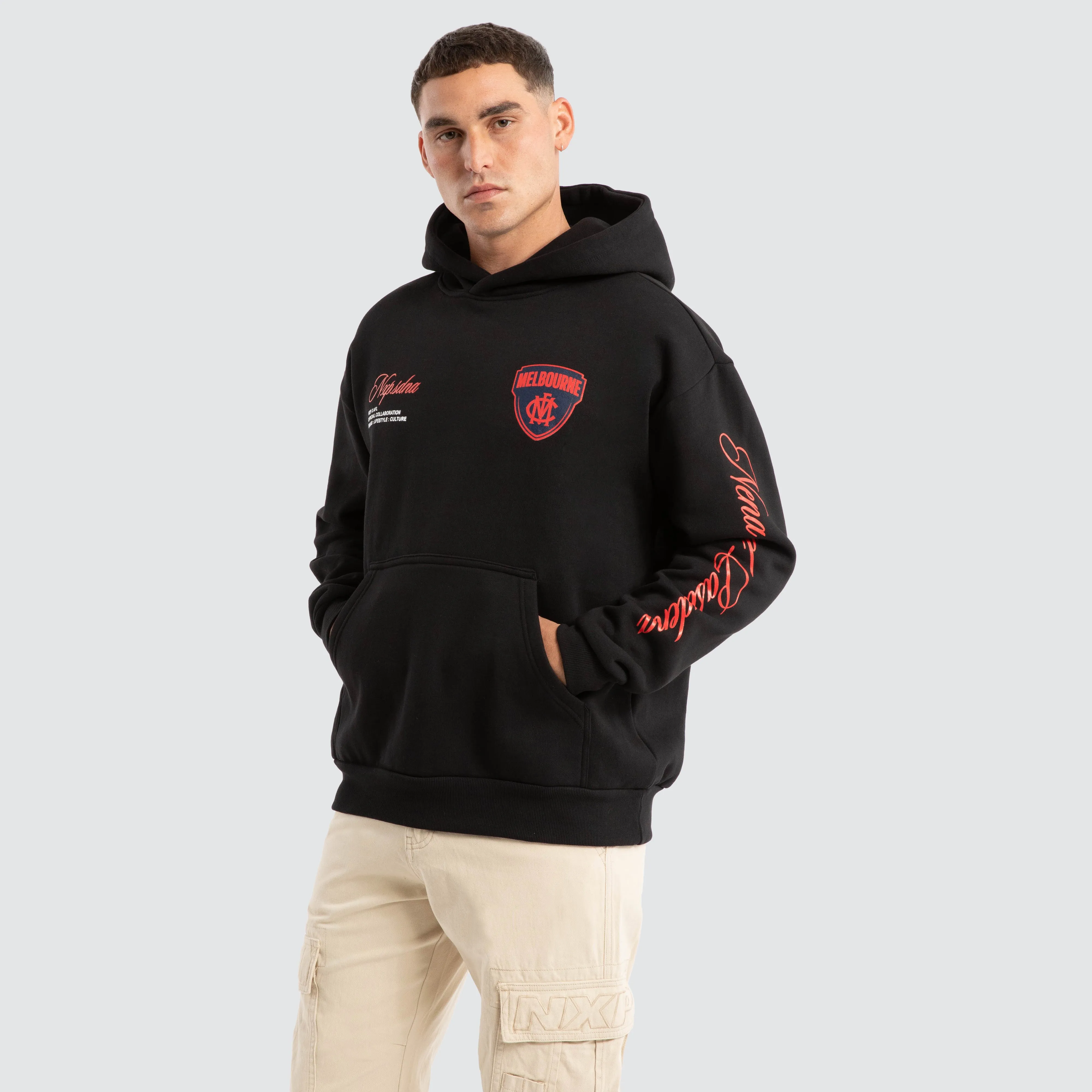 Melbourne Demons AFL Season Hoodie Jet Black sold by Neverland product image thumbnail 4