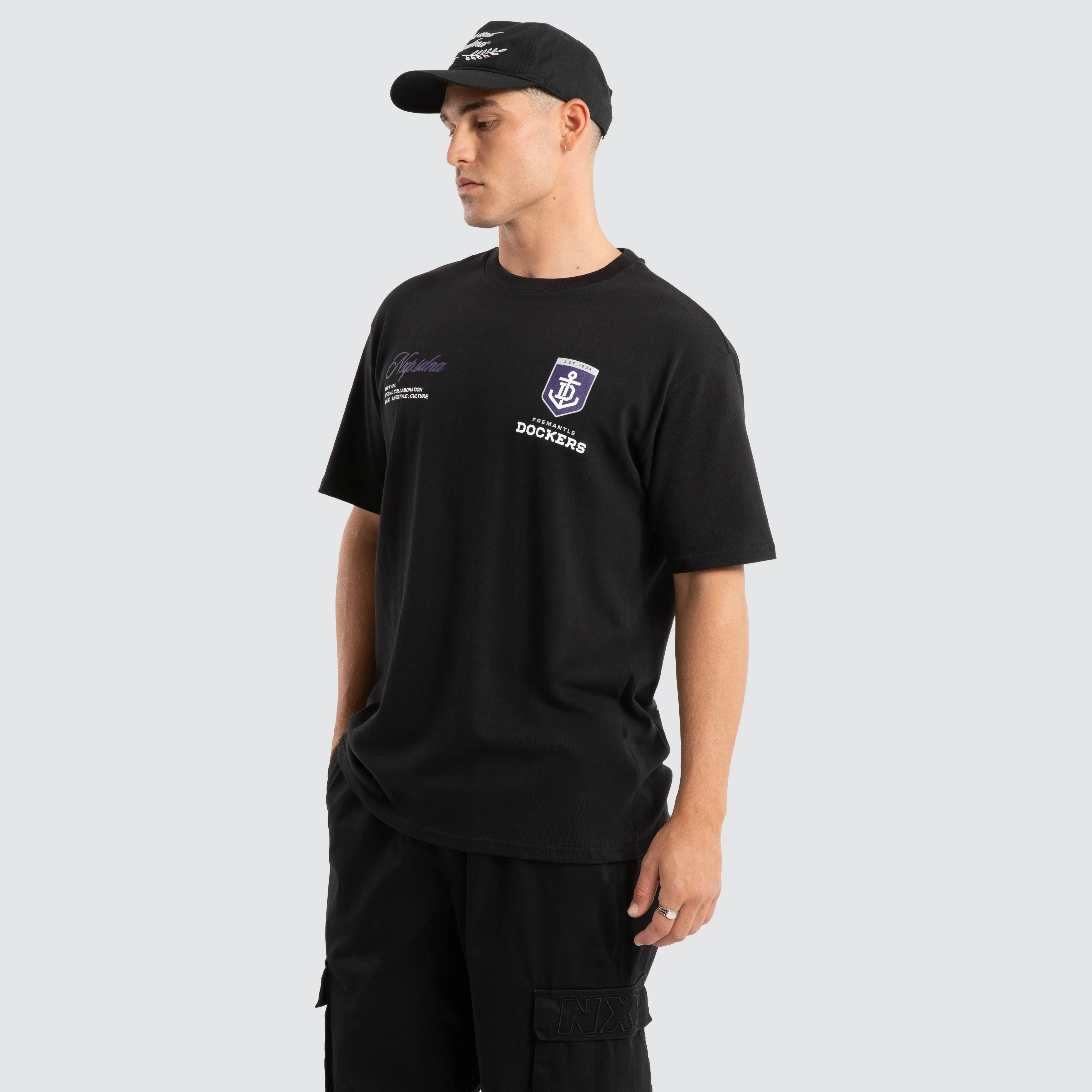 Fremantle Dockers AFL Season Tee Jet Black sold by Neverland product image thumbnail 4