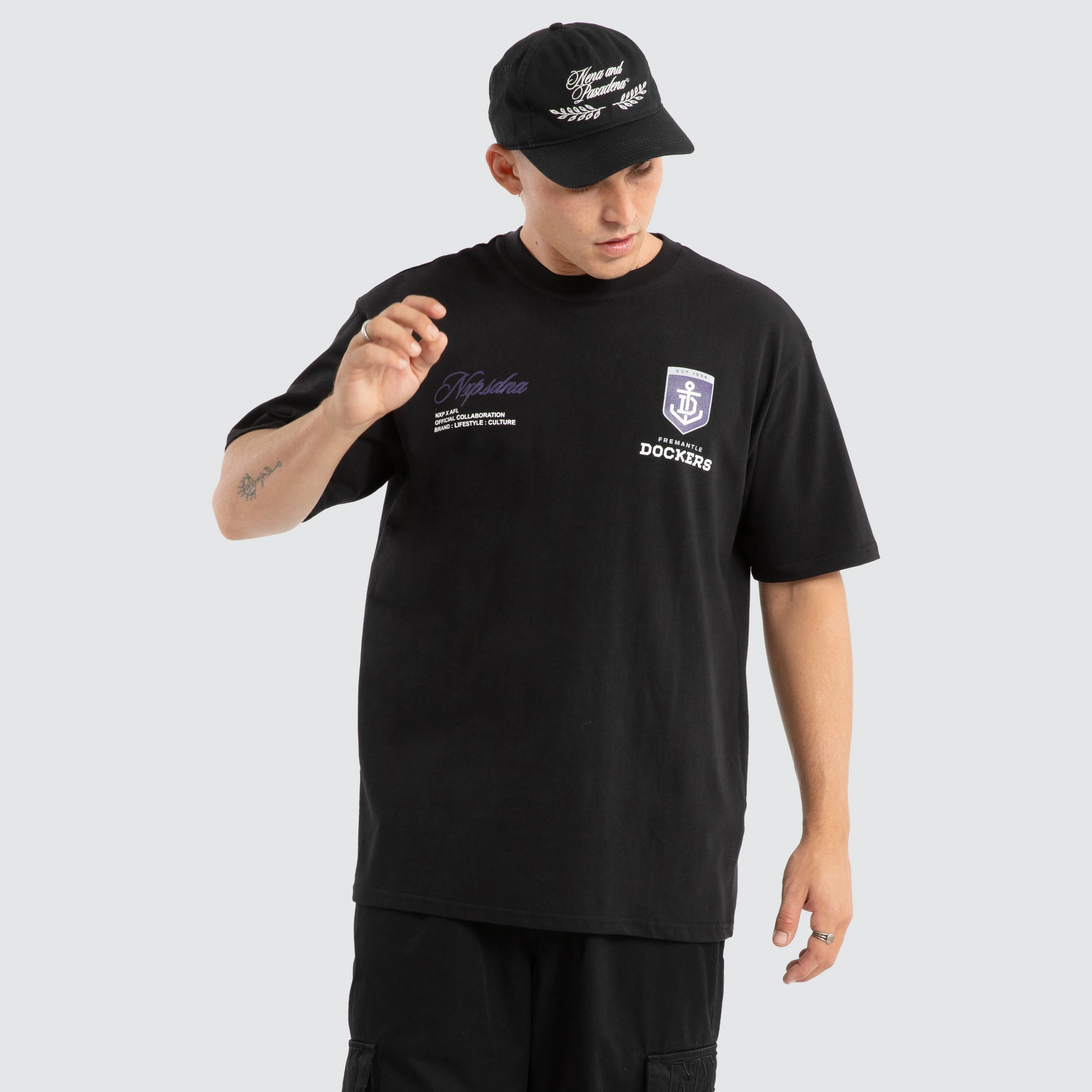 Fremantle Dockers AFL Season Tee Jet Black sold by Neverland product image thumbnail 2