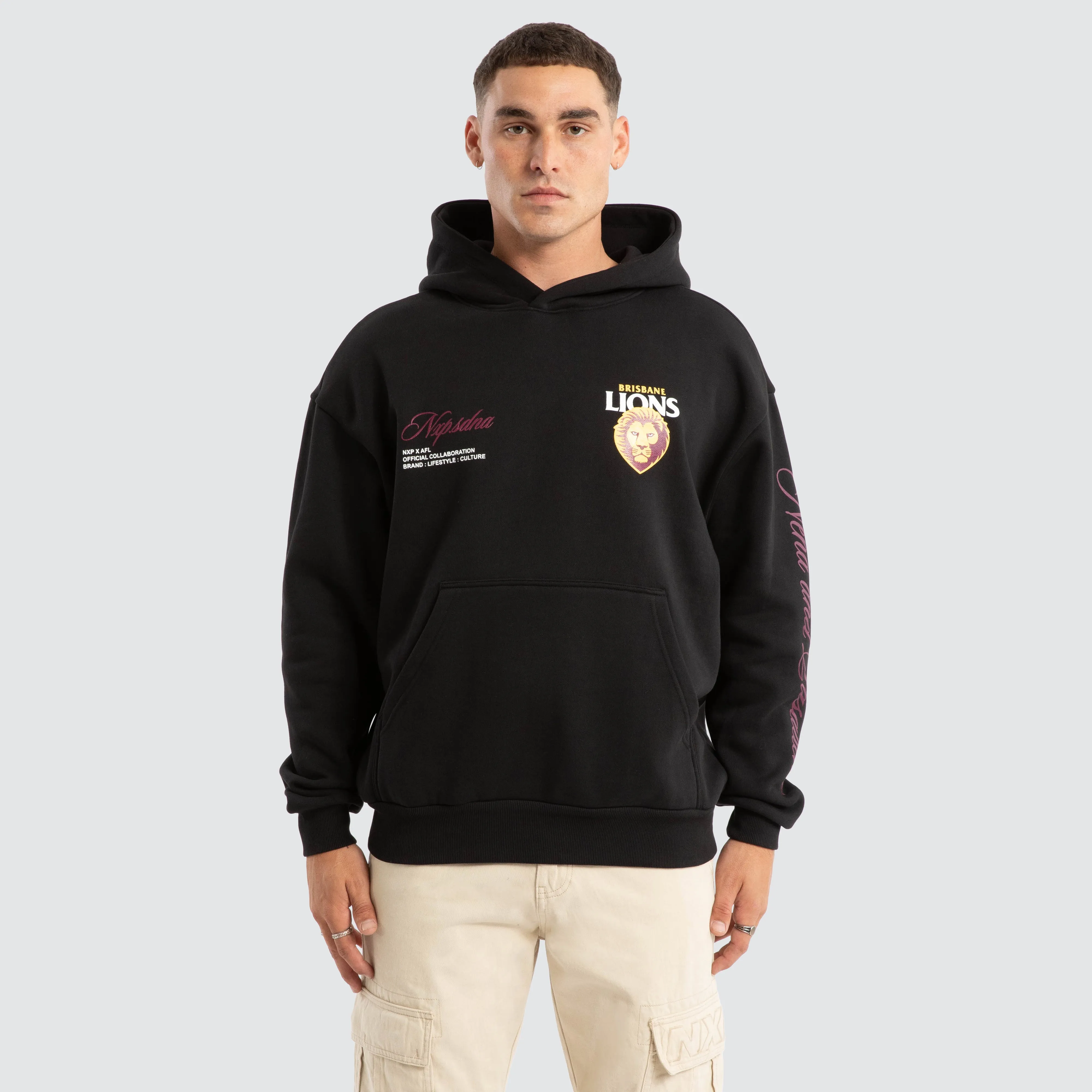 Brisbane Lions AFL Season Hoodie Jet Black sold by Neverland product image thumbnail 2