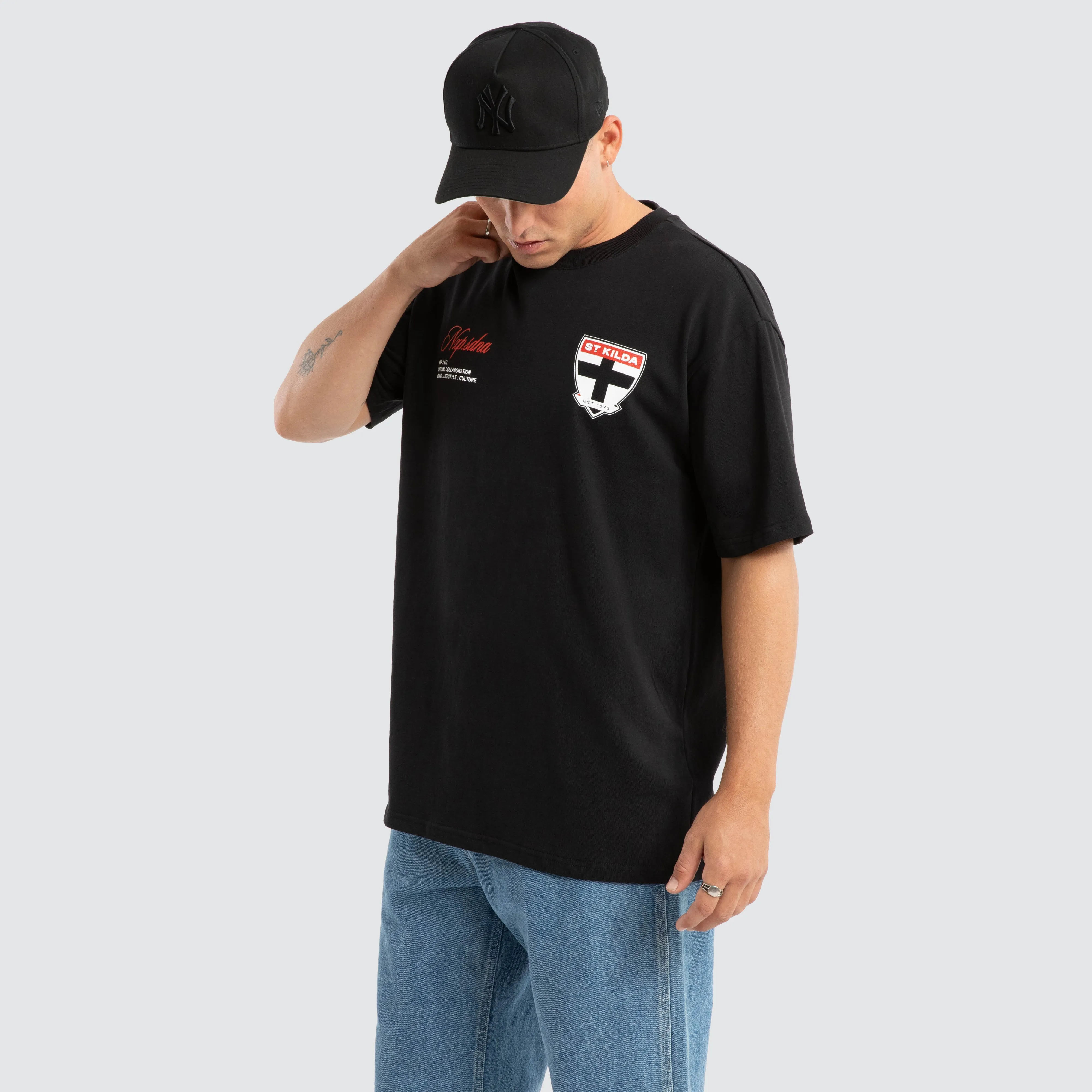 St Kilda Saints AFL Season Tee Jet Black sold by Neverland product image thumbnail 4