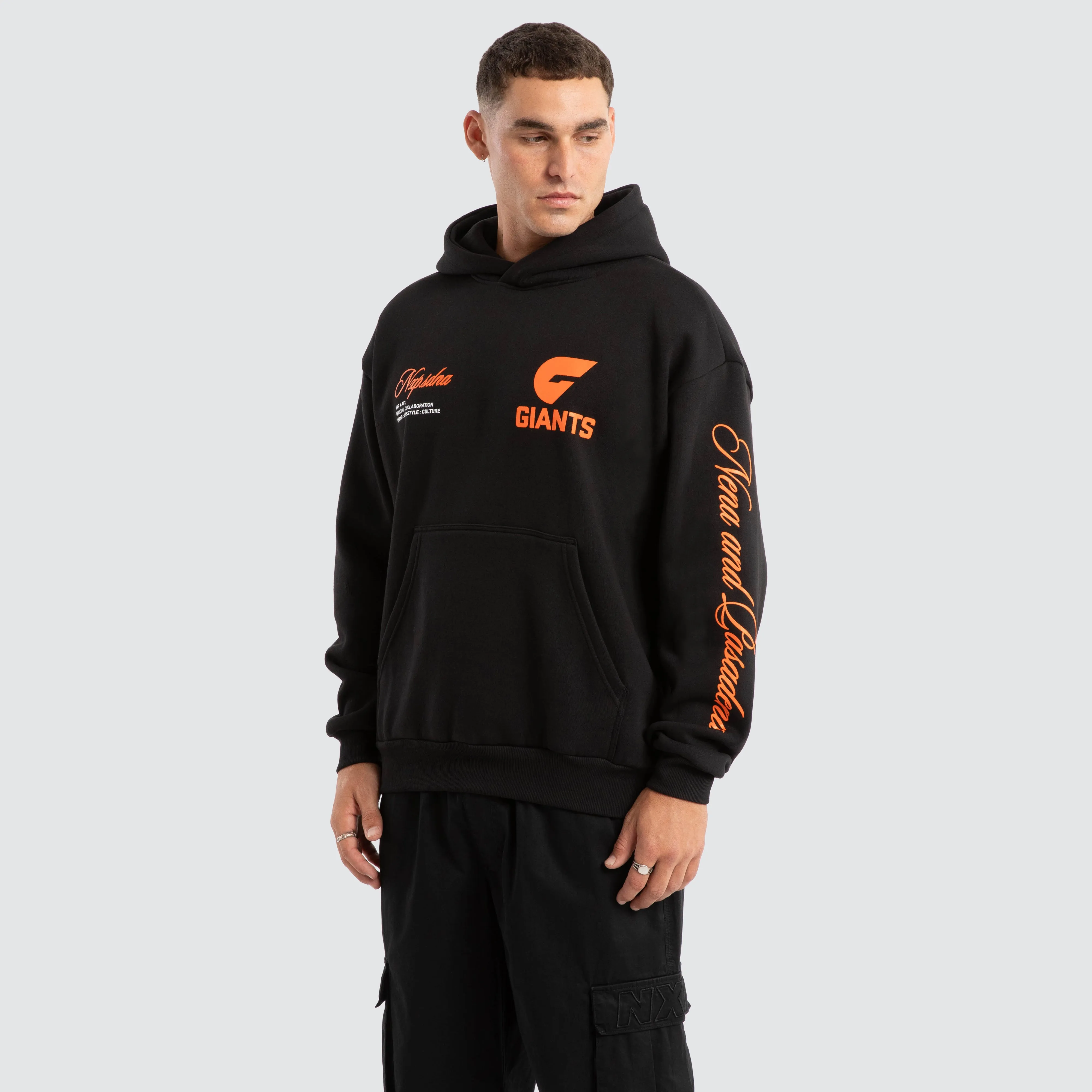 GWS Giants AFL Season Hoodie Jet Black sold by Neverland product image thumbnail 4