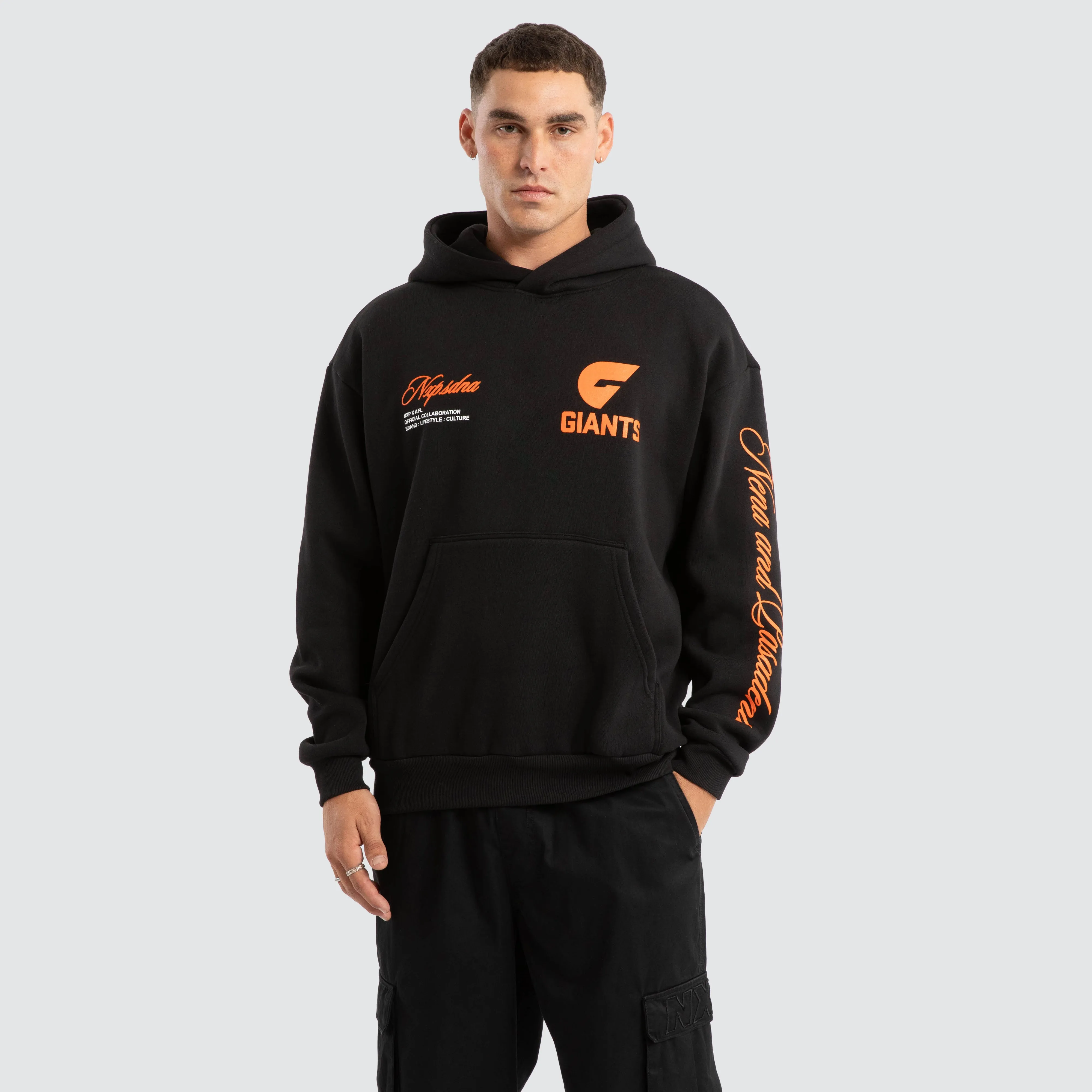 GWS Giants AFL Season Hoodie Jet Black sold by Neverland product image thumbnail 2
