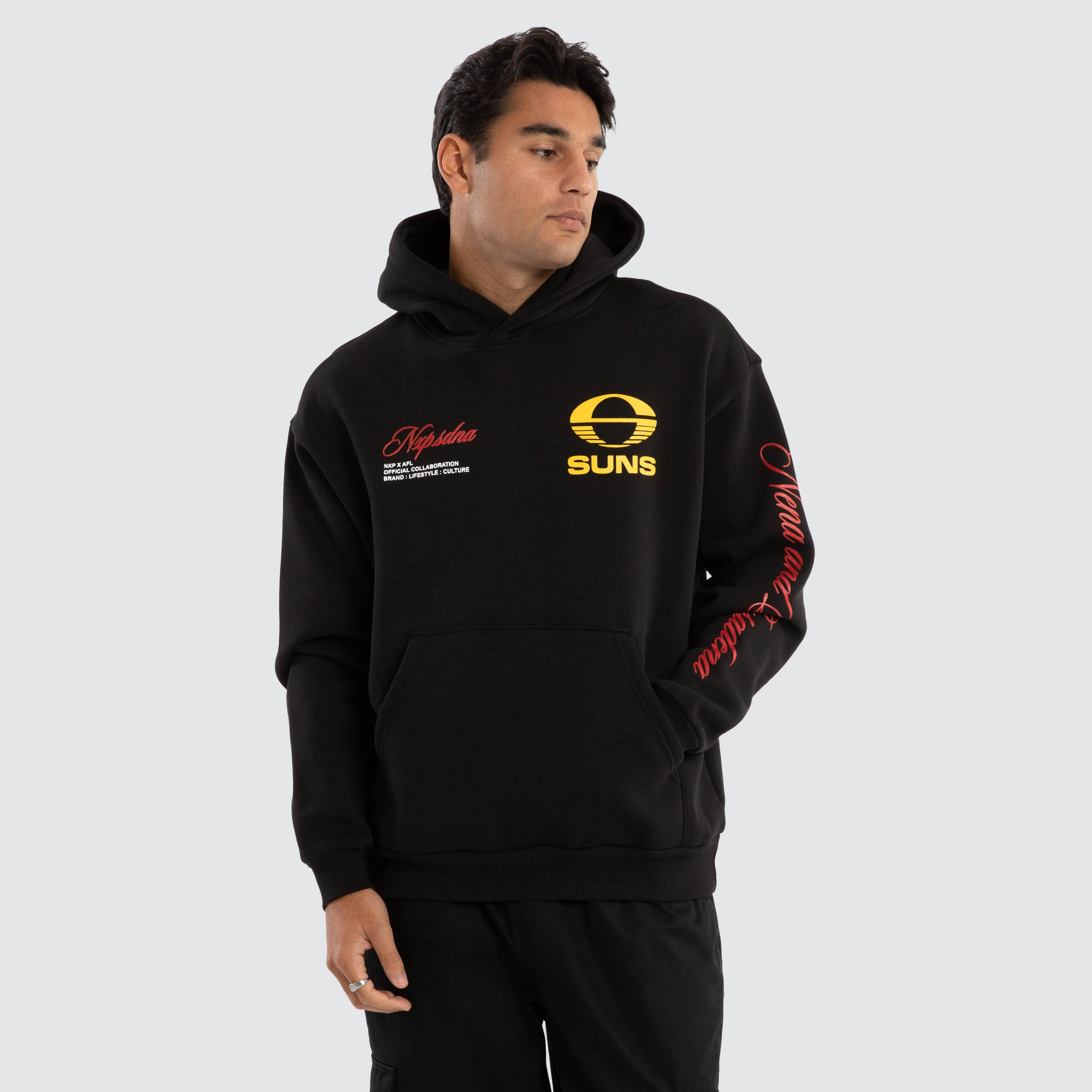 Gold Coast Suns AFL Season Hoodie Jet Black sold by Neverland product image thumbnail 2