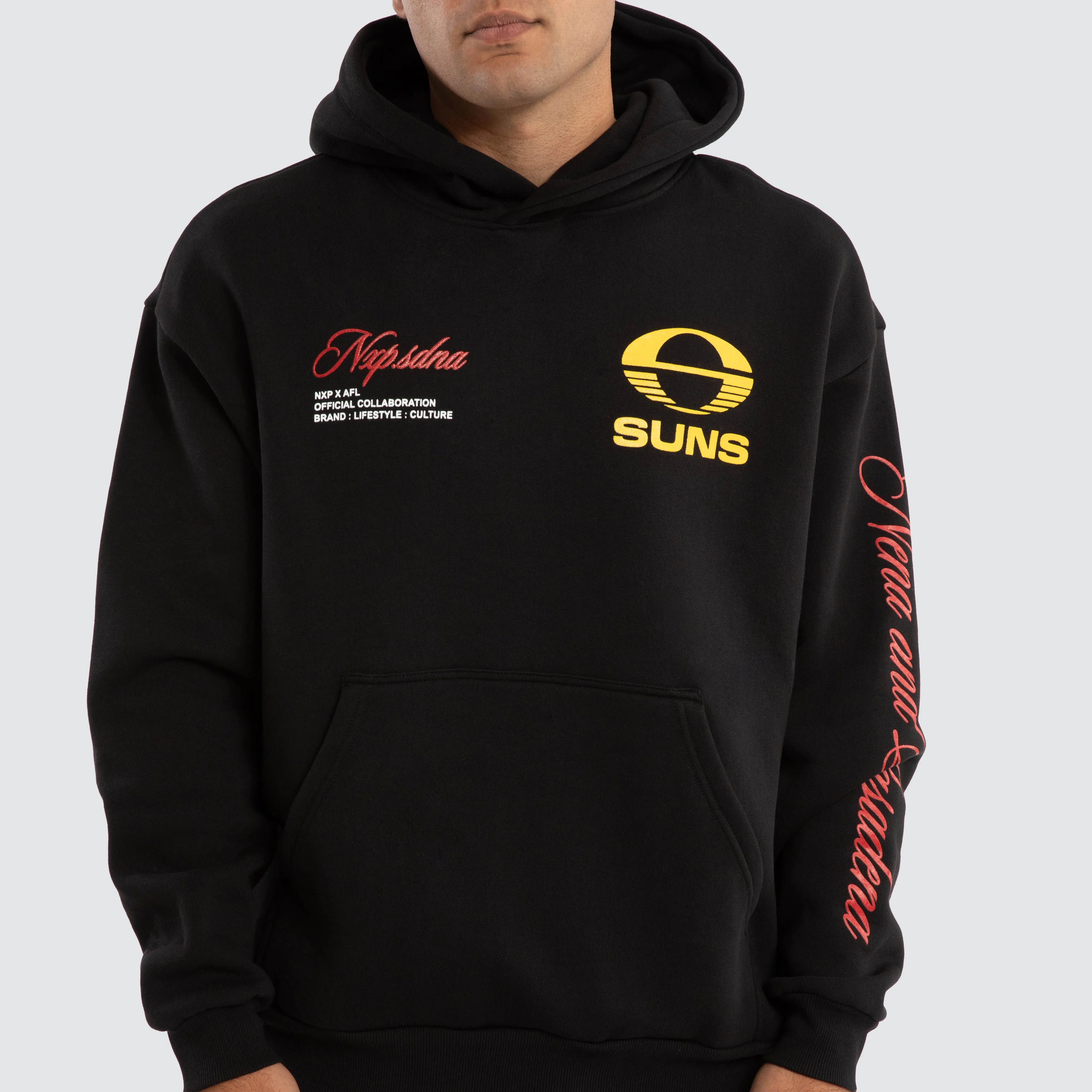 Gold Coast Suns AFL Season Hoodie Jet Black sold by Neverland product image thumbnail 3