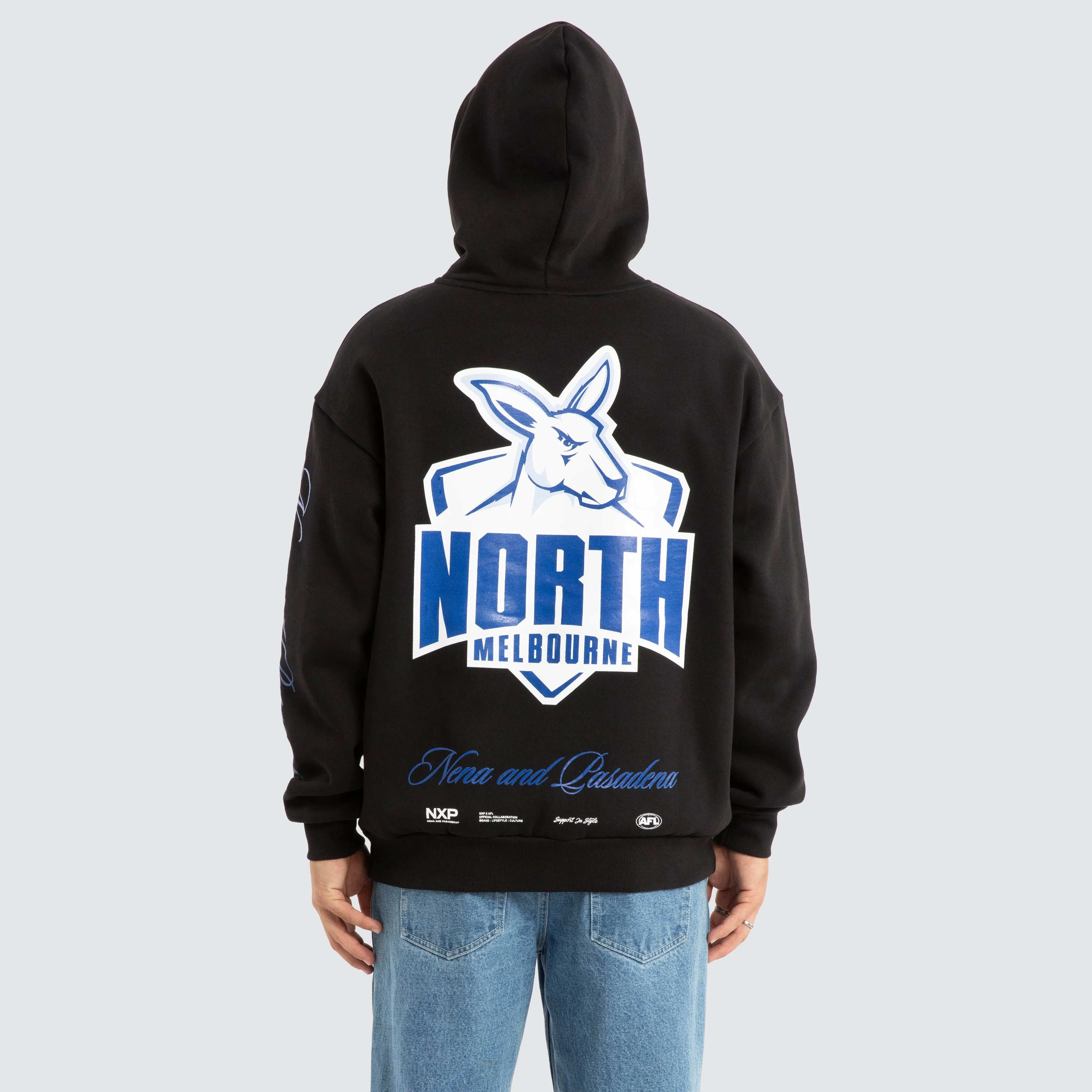 North Melbourne Kangaroos AFL Season Hoodie Jet Black sold by Neverland