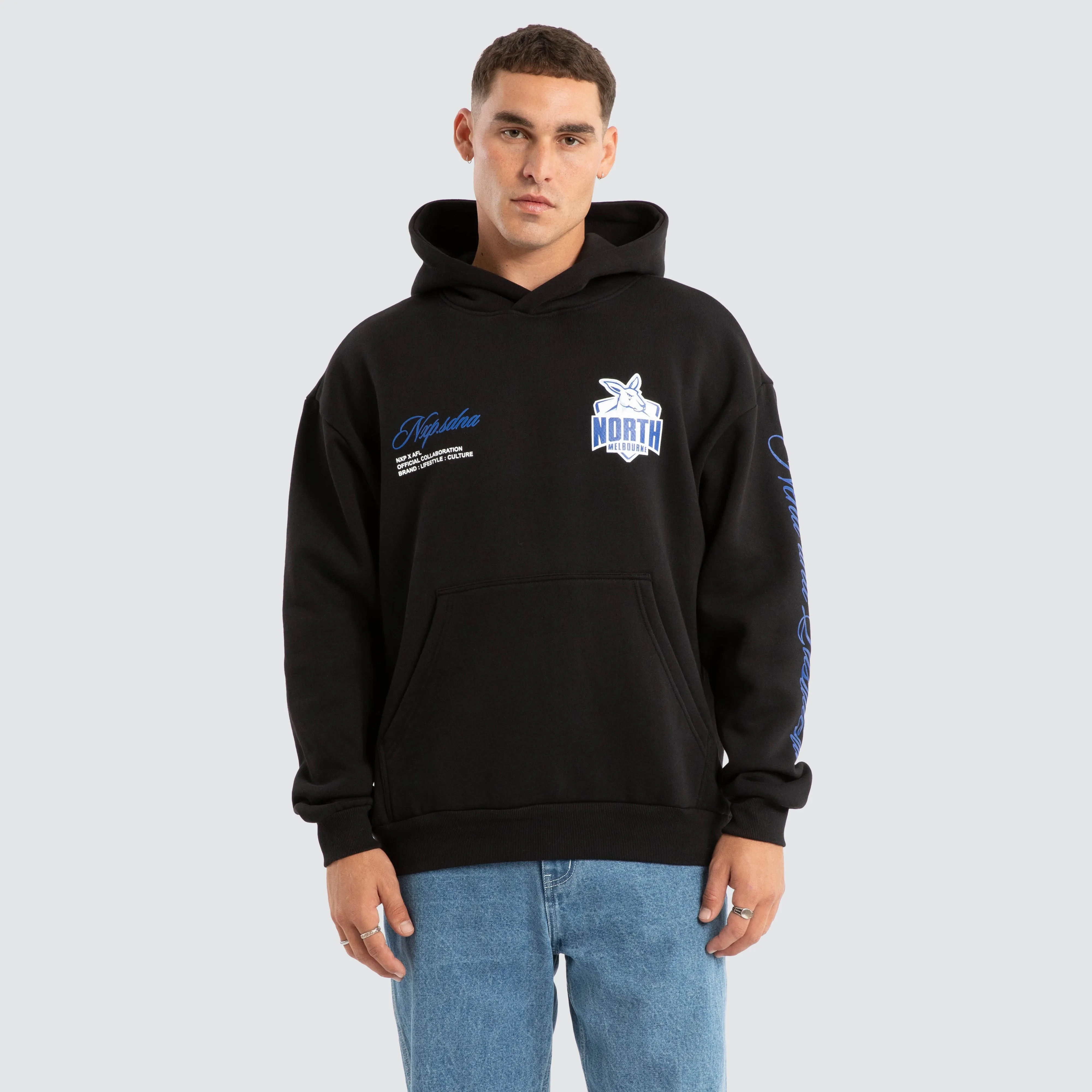 North Melbourne Kangaroos AFL Season Hoodie Jet Black sold by Neverland product image thumbnail 2