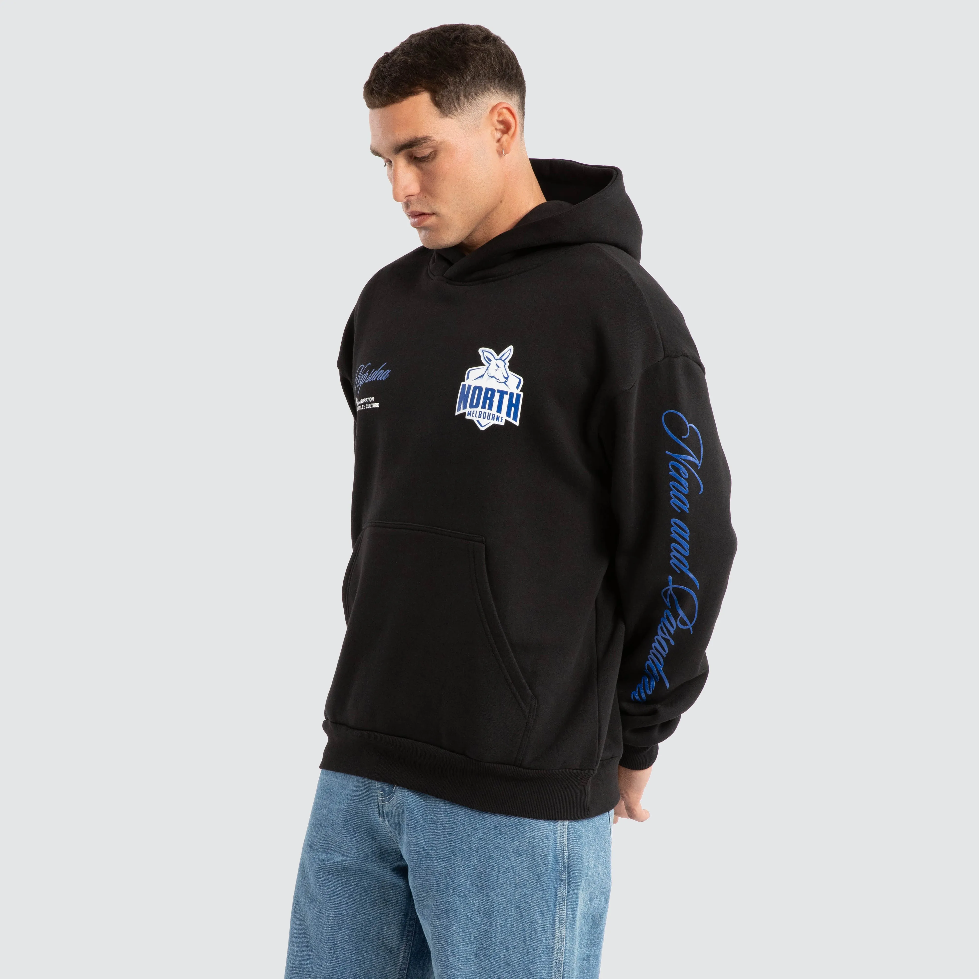 North Melbourne Kangaroos AFL Season Hoodie Jet Black sold by Neverland product image thumbnail 4