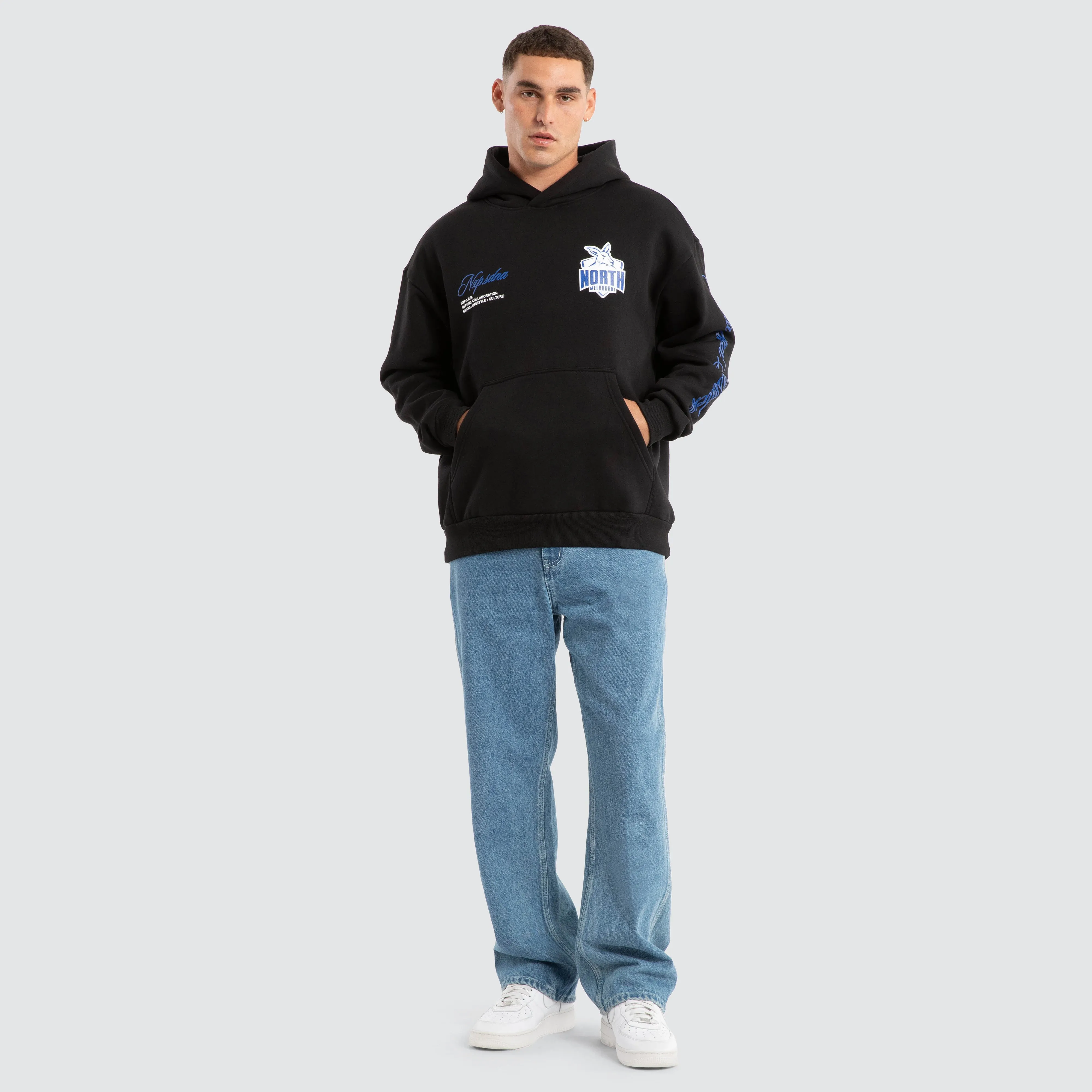 North Melbourne Kangaroos AFL Season Hoodie Jet Black sold by Neverland product image thumbnail 5