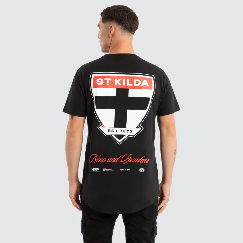 St Kilda Saints AFL Prime Tee Jet Black sold by Neverland