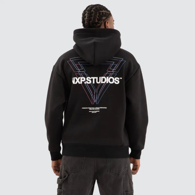 Dagger Relaxed Hoodie Jet black sold by Neverland