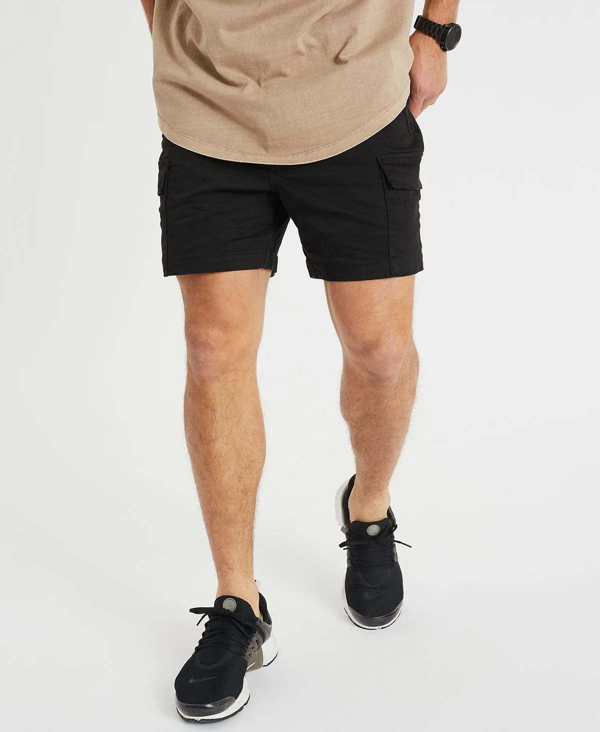 Rampage Cargo Shorts Jet Black sold by Neverland
