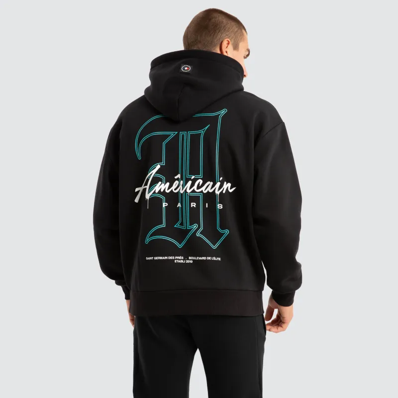 Depart Relaxed Hoodie Jet Black sold by Neverland