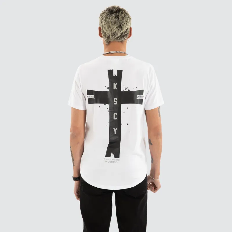 Decay Dual Curved Tee White sold by Neverland