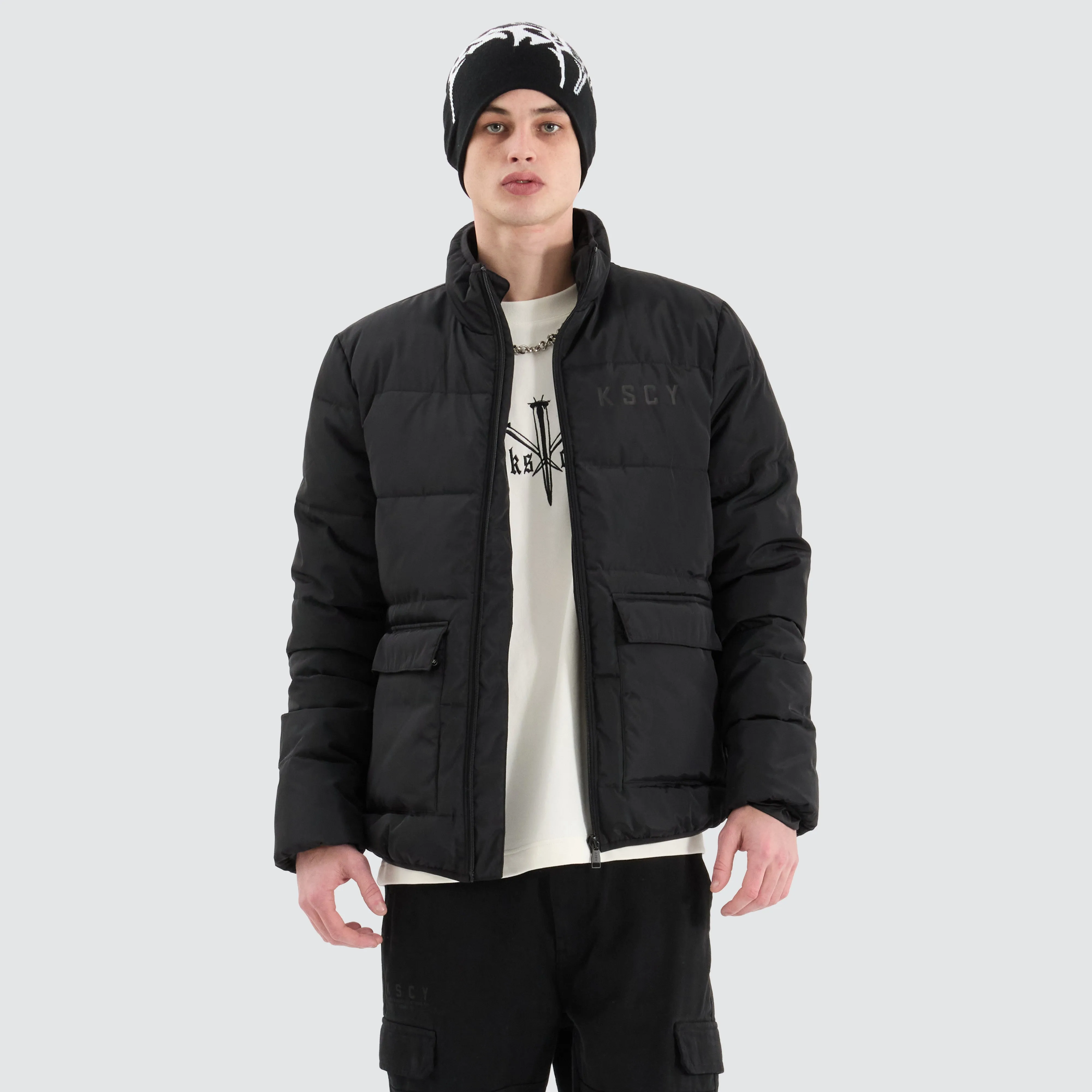 Solitary Puffer Jacket Jet Black sold by Neverland