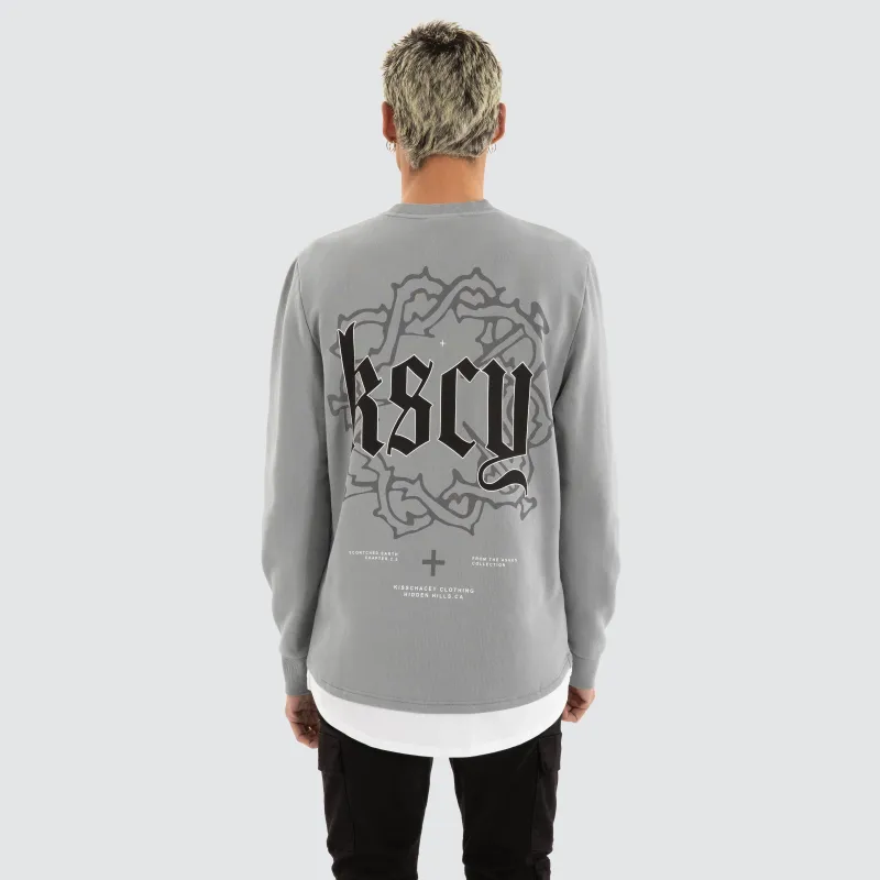 【CPGN STUDIO】ACHIVE Gradient Brushed Sweatshirt Graphic Sweatshirt (UC2D1894-3-DARK-PURPLE)