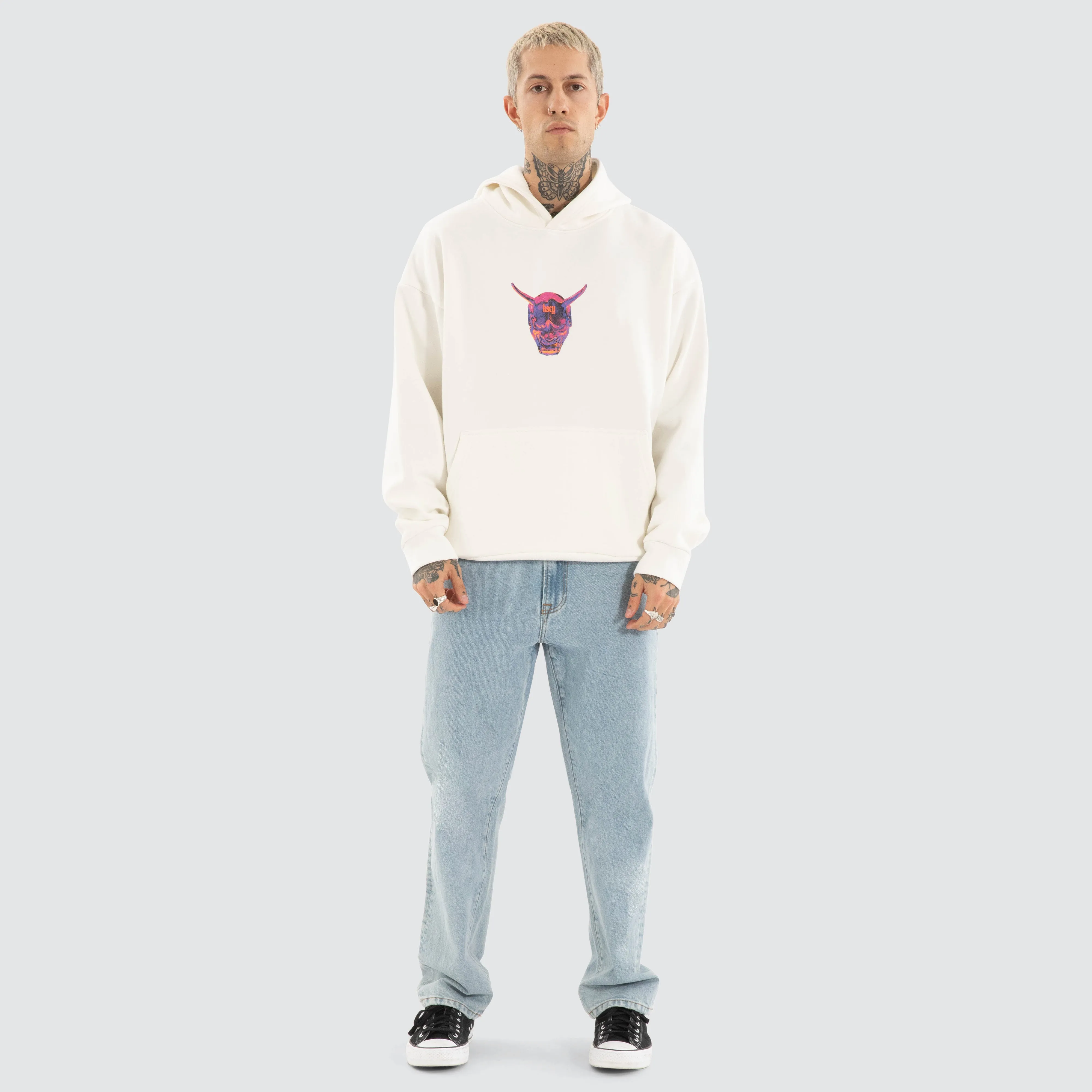 Mask Oversized Hoodie Natural White sold by Neverland product image thumbnail 2