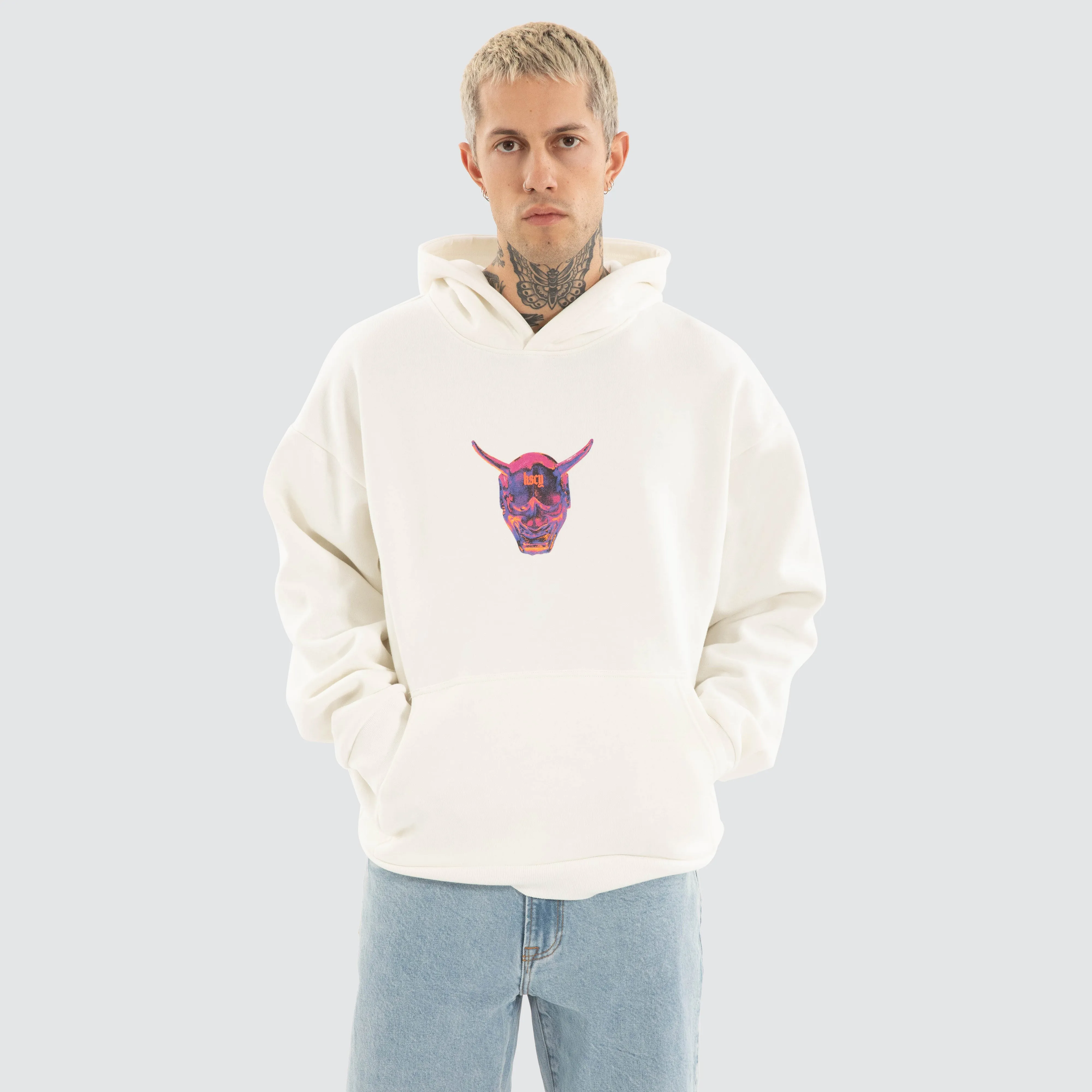Mask Oversized Hoodie Natural White sold by Neverland product image thumbnail 3