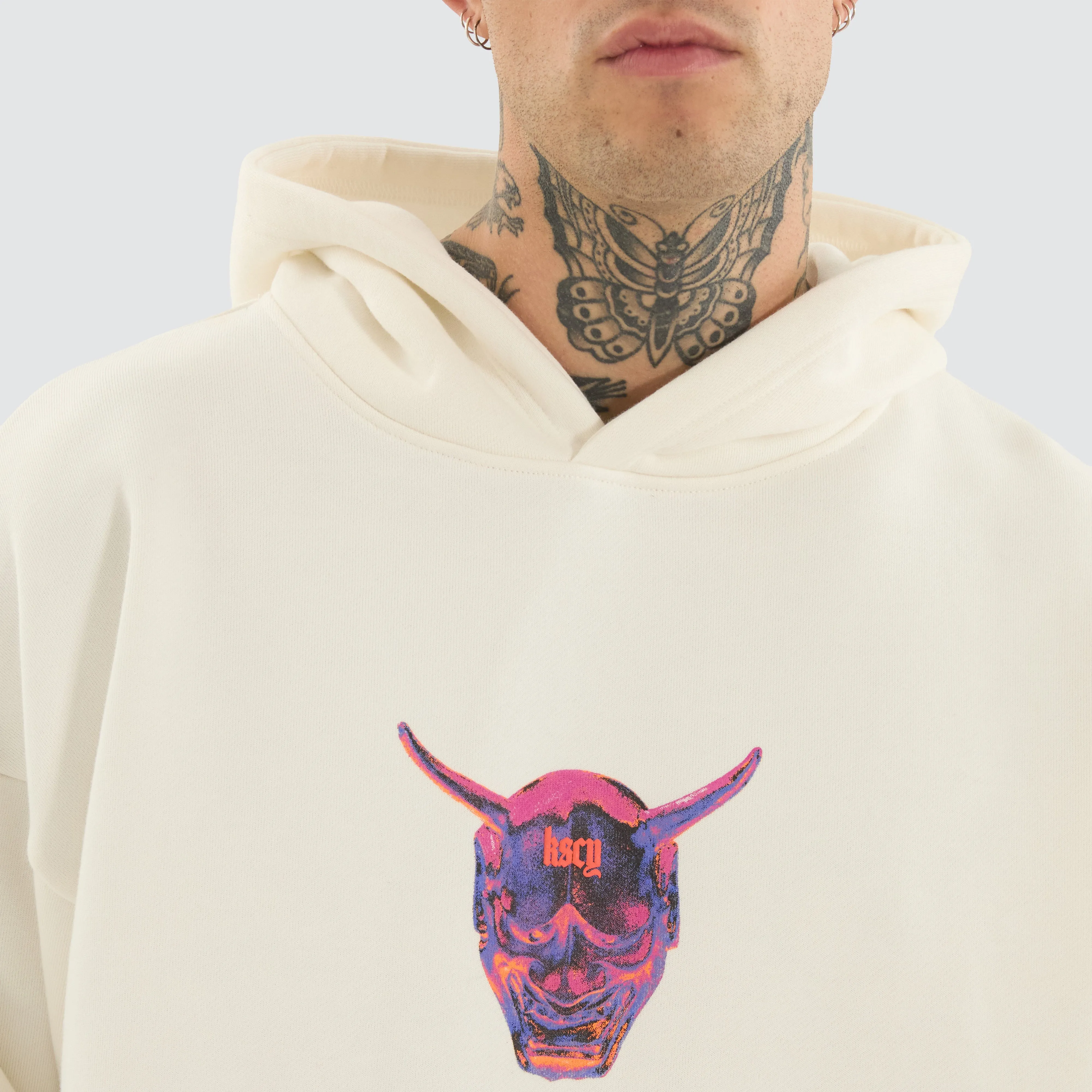 Mask Oversized Hoodie Natural White sold by Neverland product image thumbnail 5
