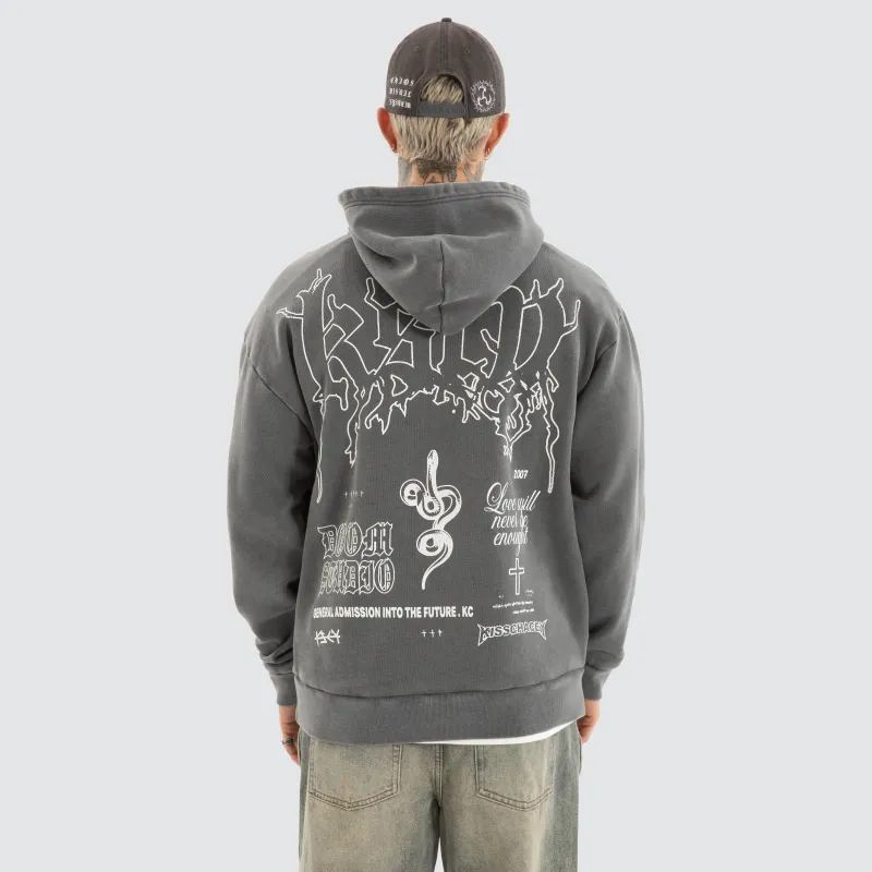 Whisper Relaxed Hoodie Pigment Charcoal sold by Neverland