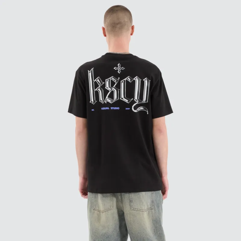 Entangled Relaxed Tee Jet Black sold by Neverland