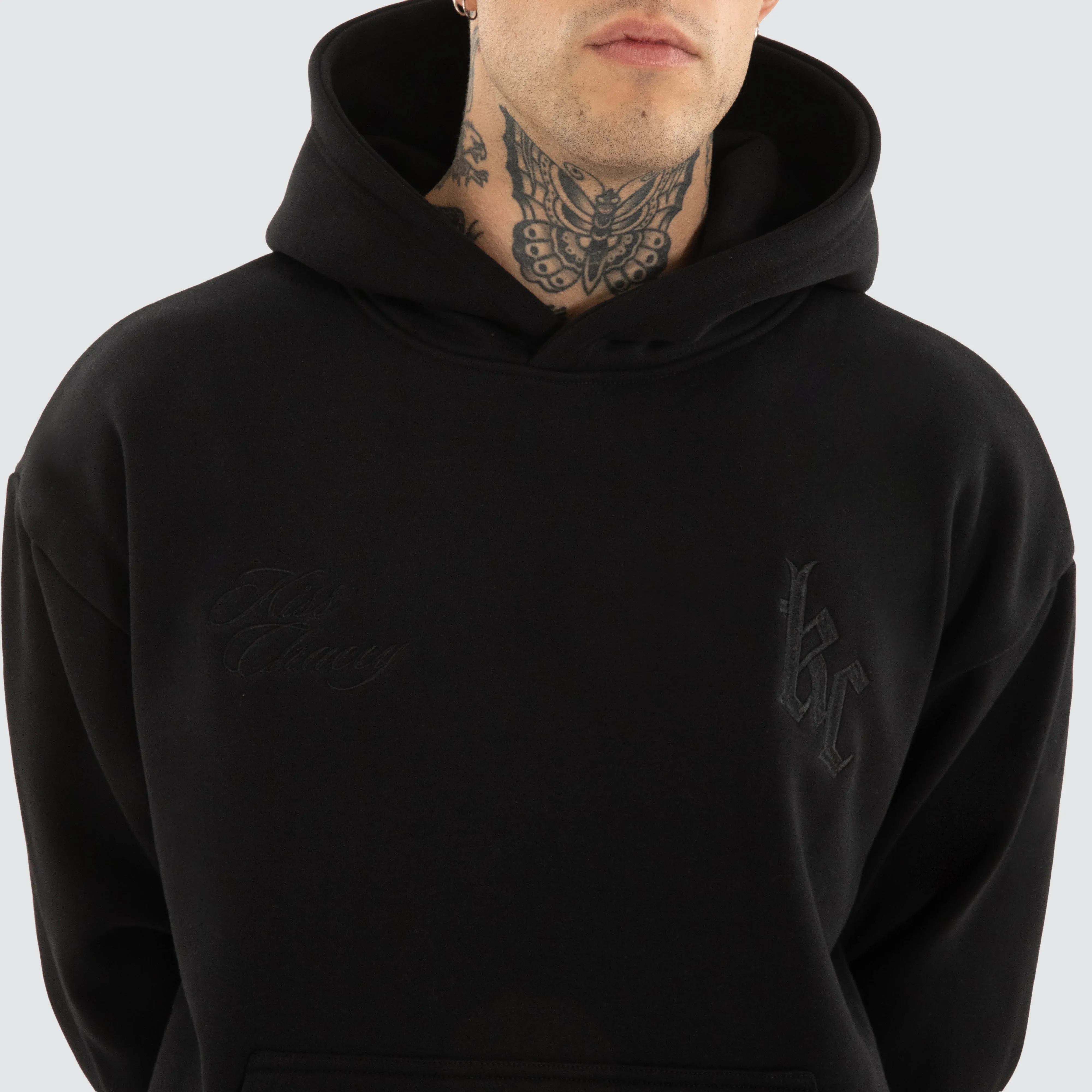Chained Relaxed Hoodie Jet Black sold by Neverland product image thumbnail 2