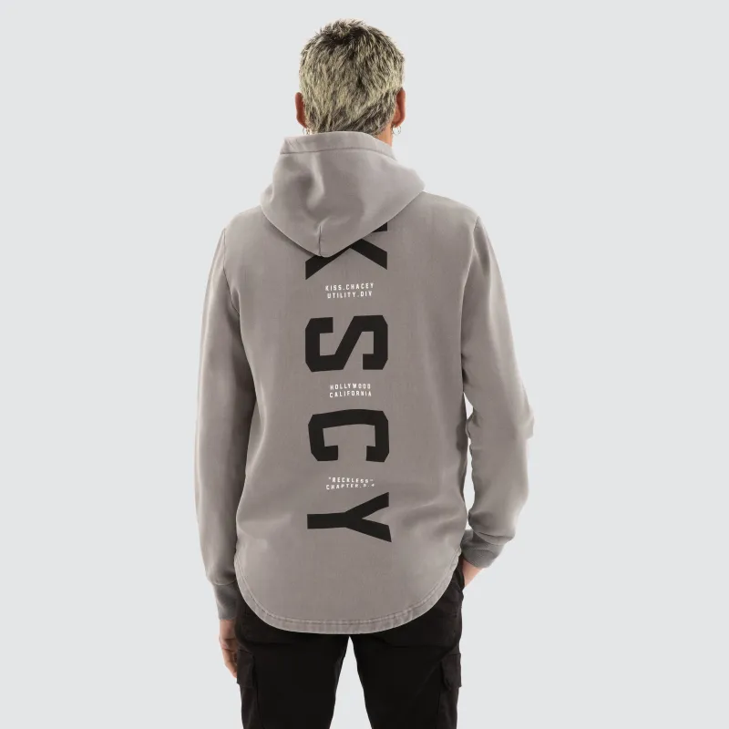 Wander Dual Curved Hoodie Pigment Frost Grey sold by Neverland