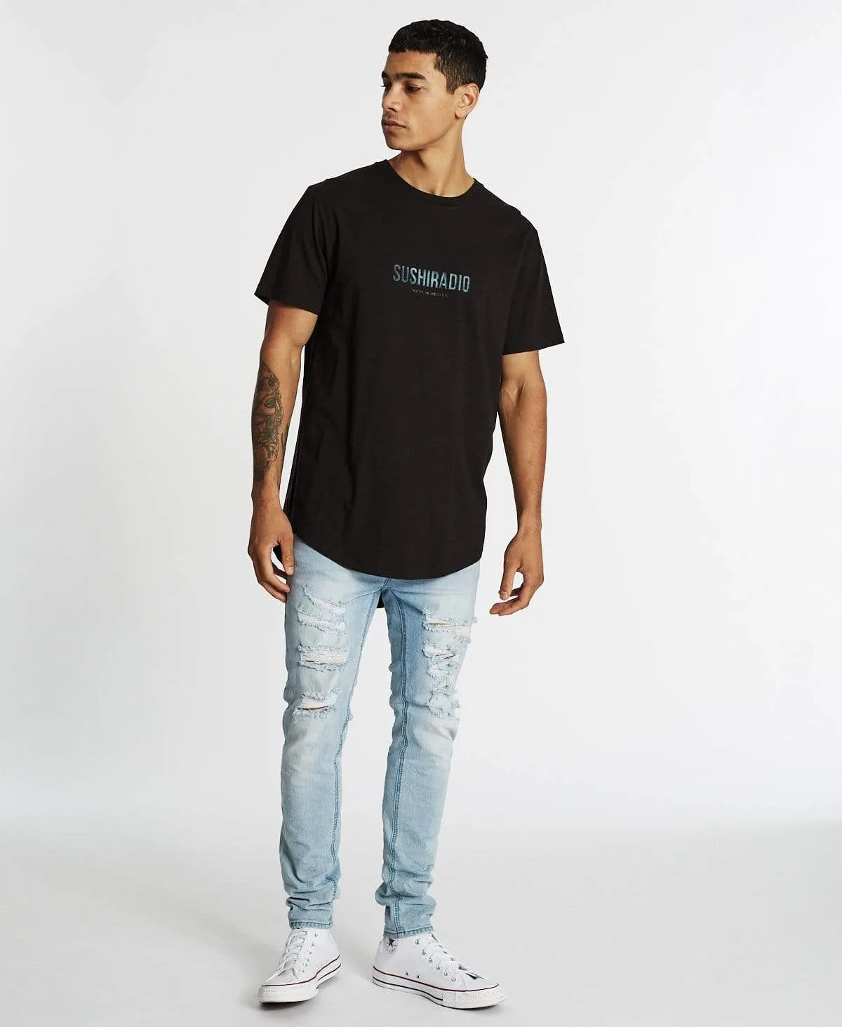 Heavens Above Dual Scoop T-Shirt Jet Black sold by Neverland product image thumbnail 4