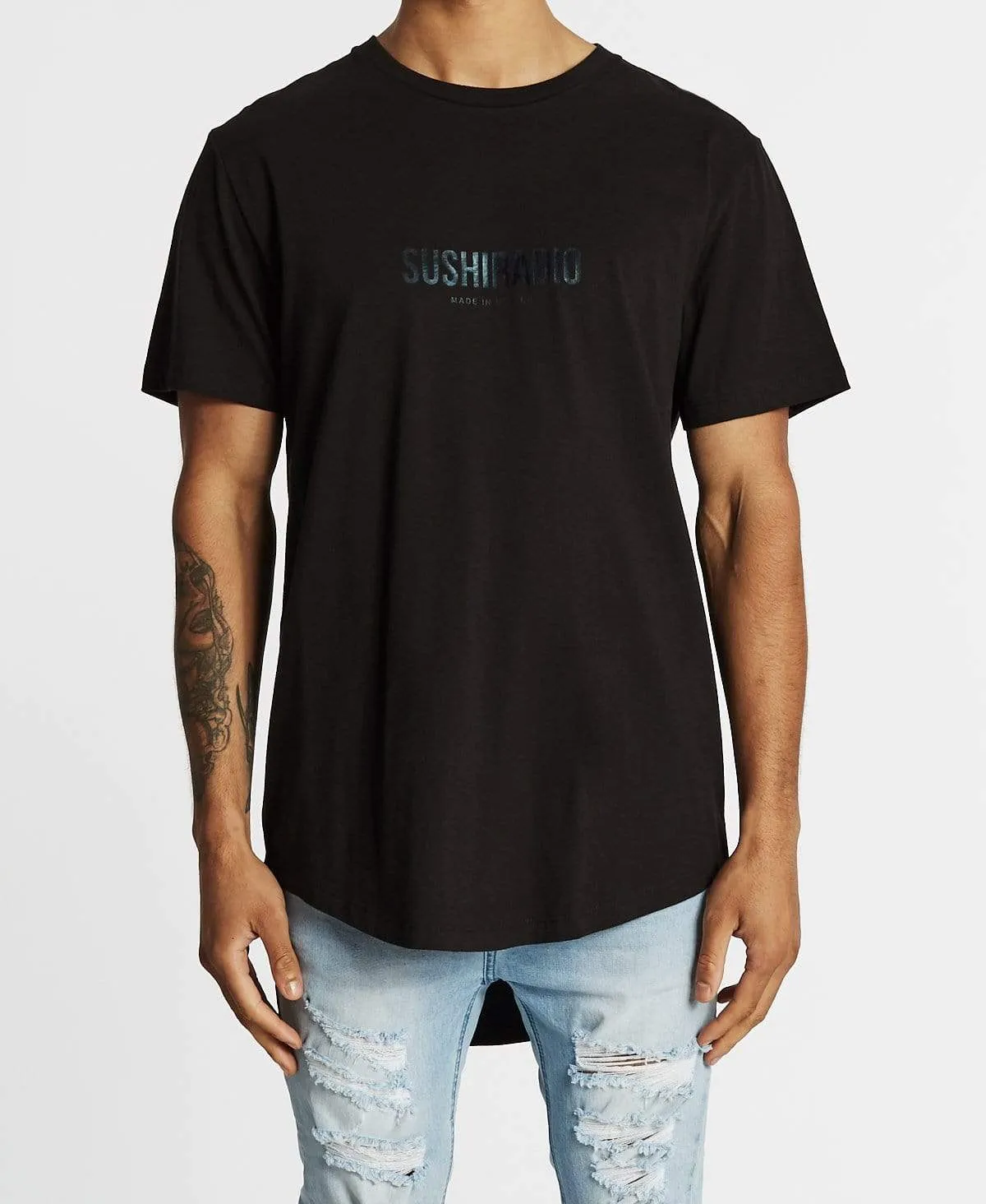 Heavens Above Dual Scoop T-Shirt Jet Black sold by Neverland