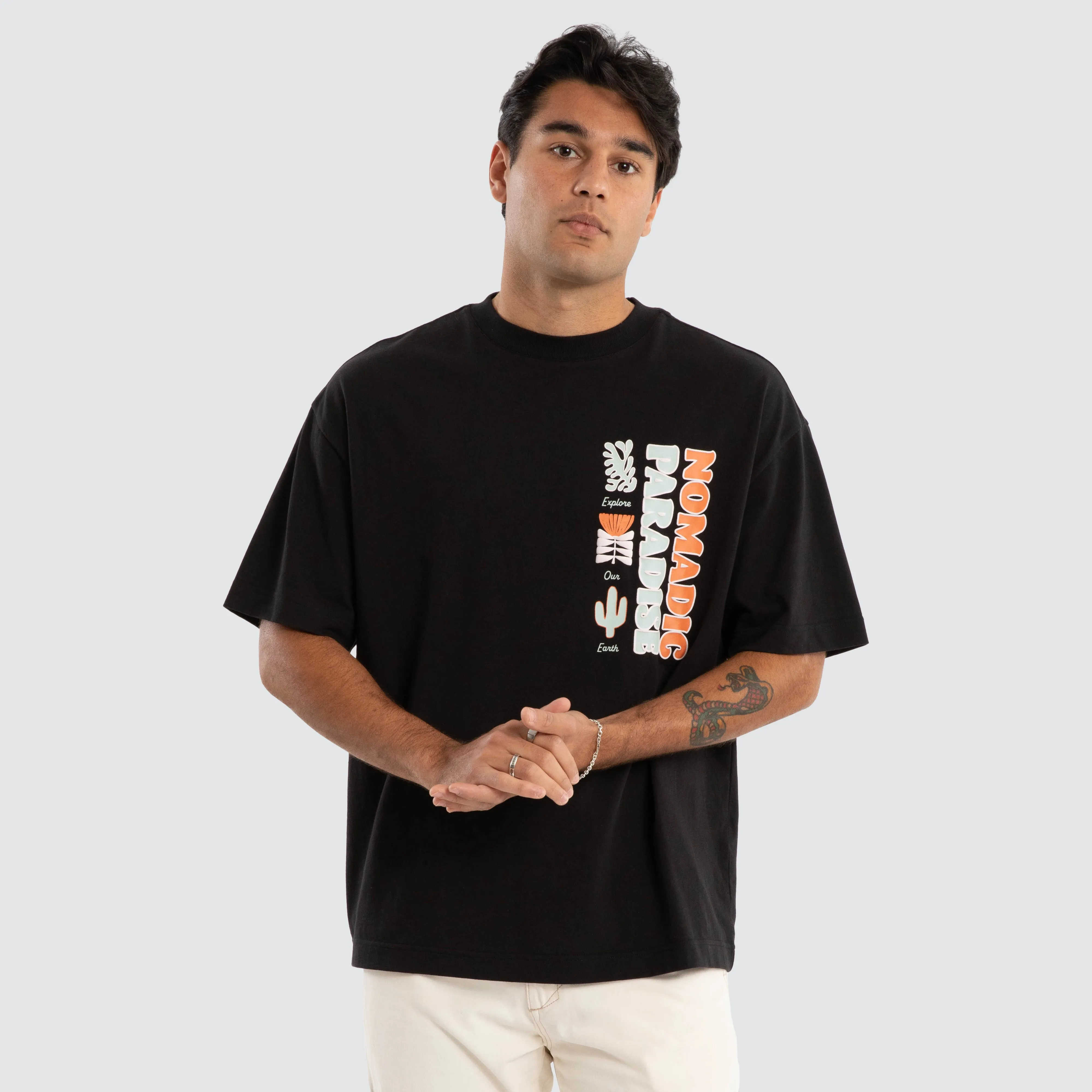 Trail Street Tee Jet Black sold by Neverland product image thumbnail 5