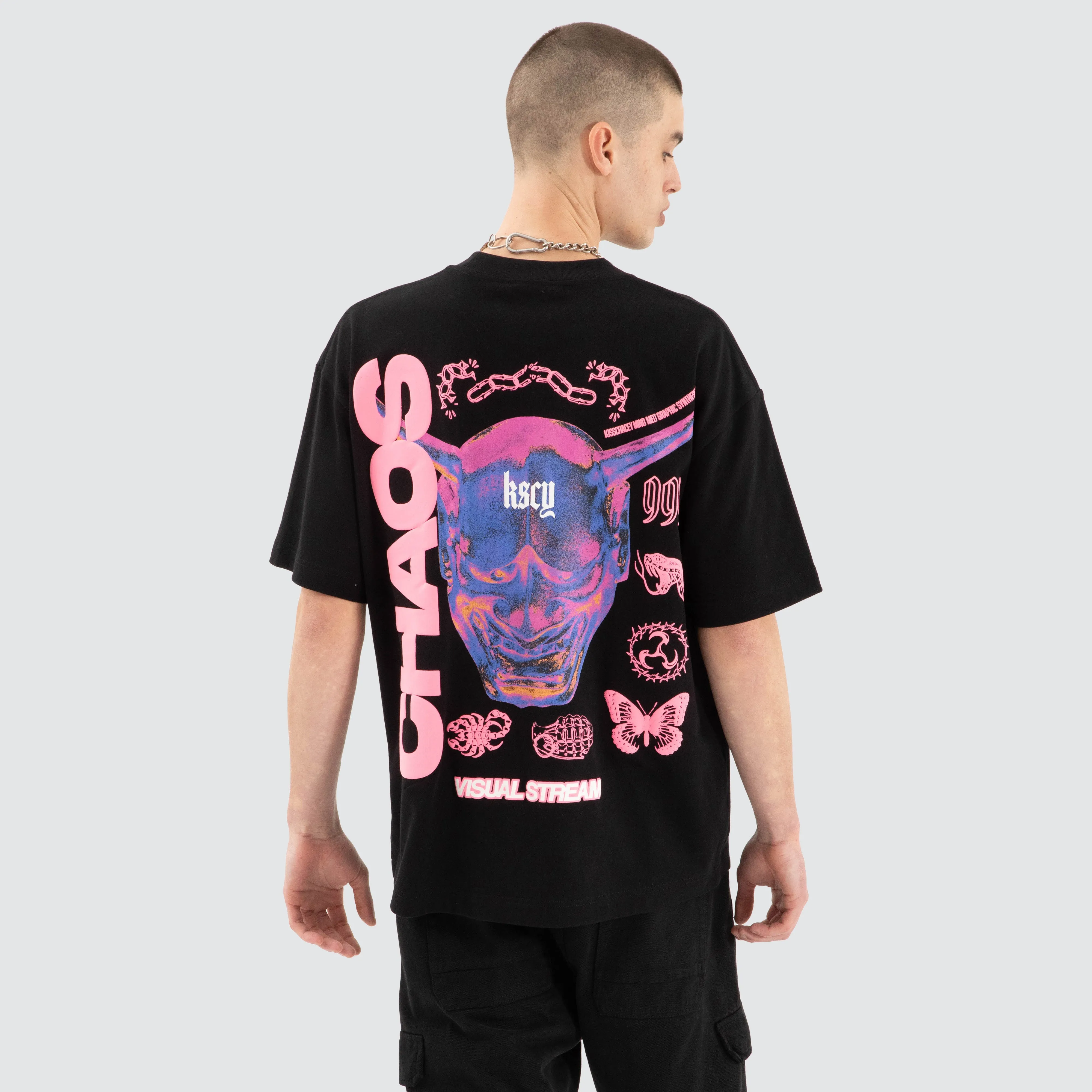 Mask Street Tee Jet Black sold by Neverland