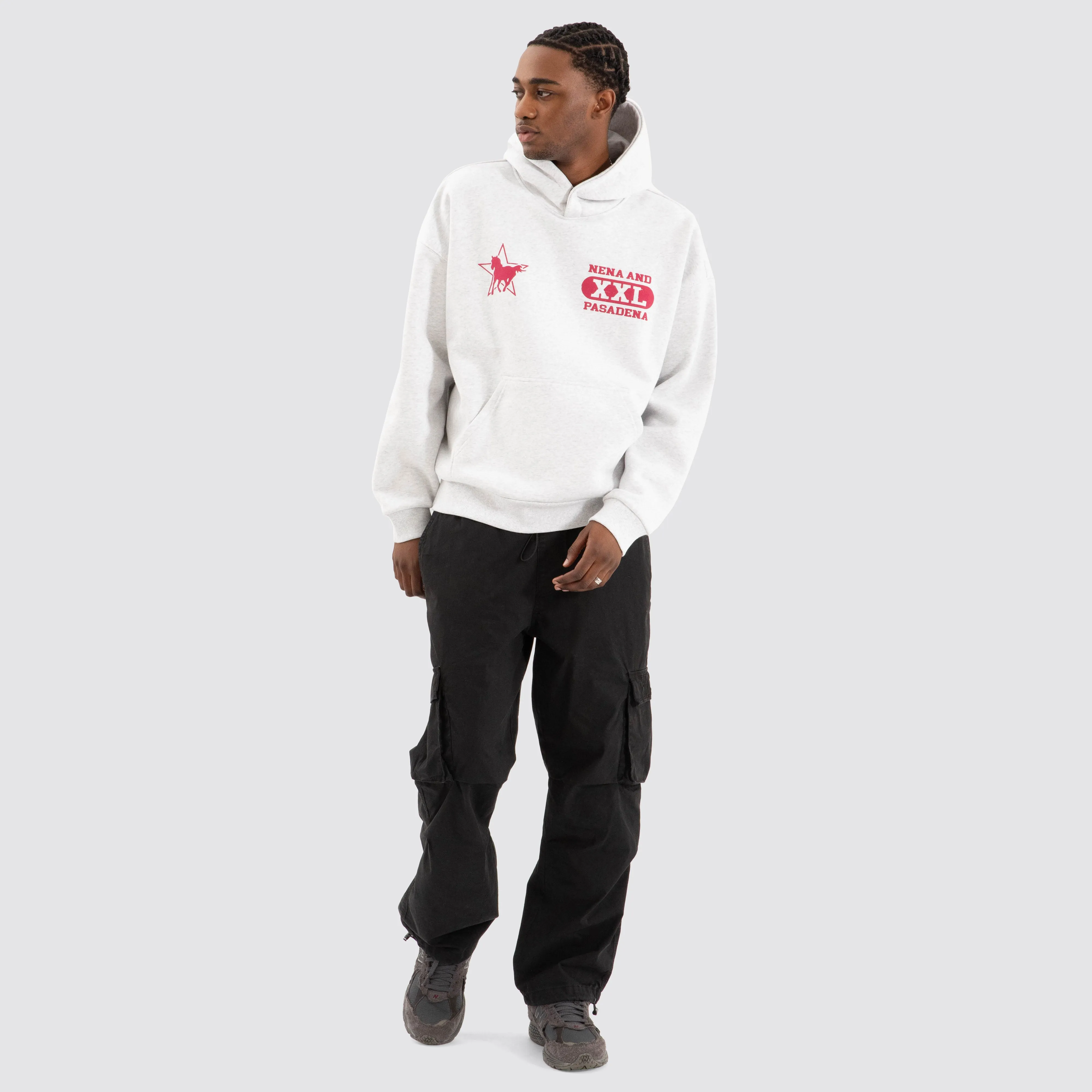 Knight Box Fit Hoodie Snow Marle sold by Neverland product image thumbnail 2