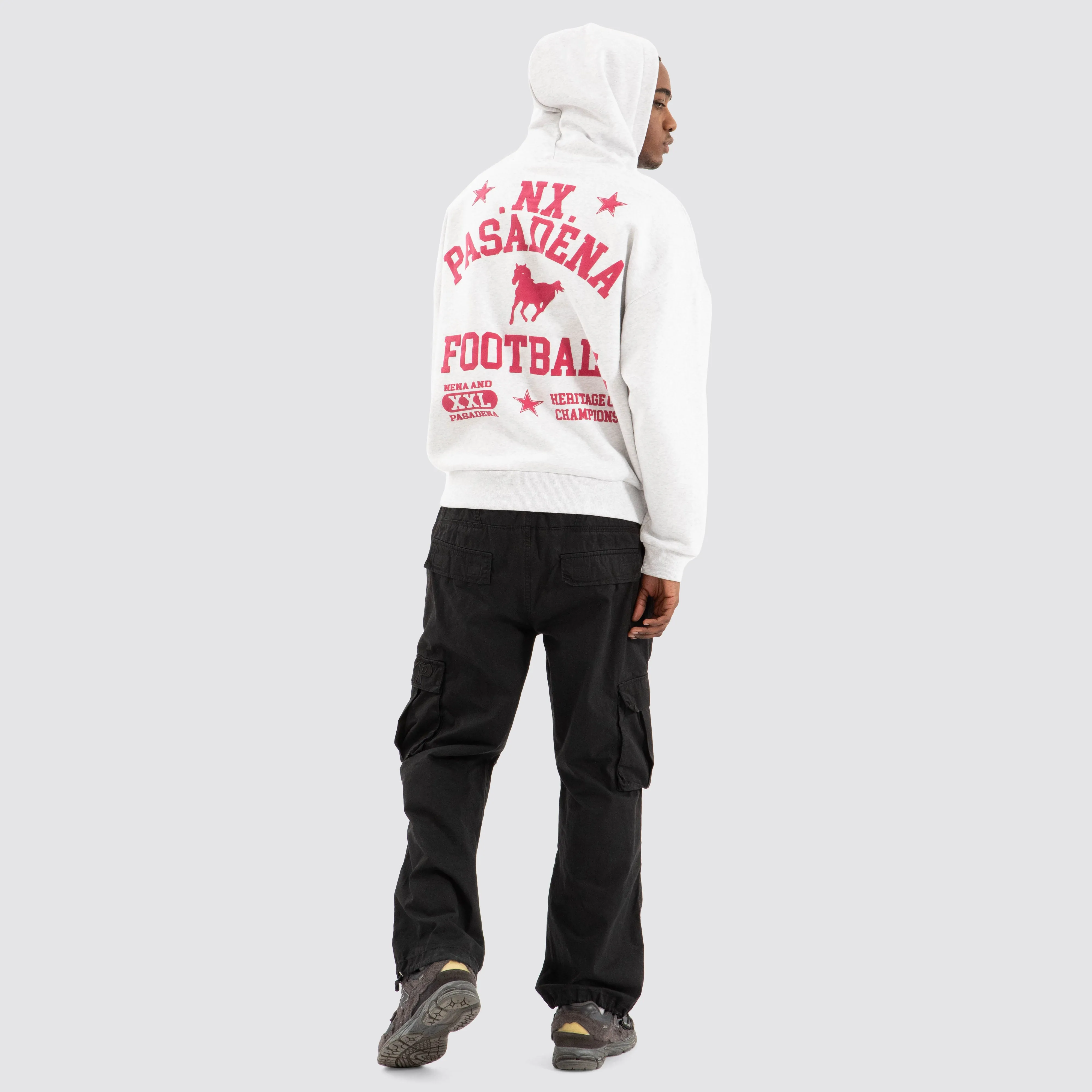 Knight Box Fit Hoodie Snow Marle sold by Neverland product image thumbnail 4