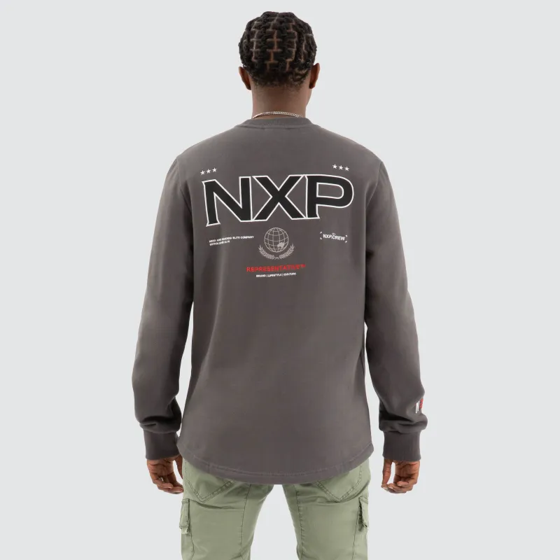 Thunder Dual Curved Sweater Asphalt sold by Neverland