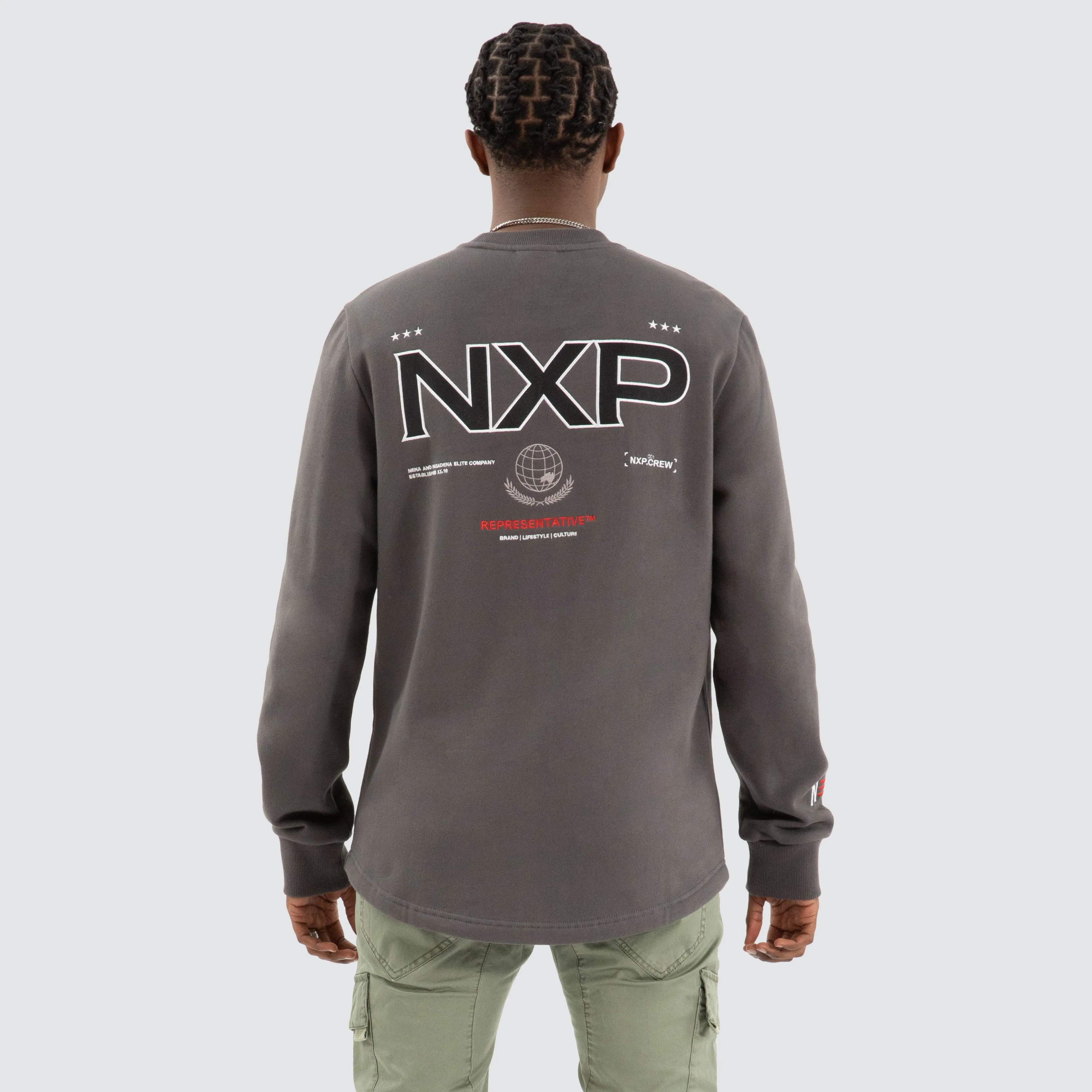 Thunder Dual Curved Sweater Asphalt sold by Neverland