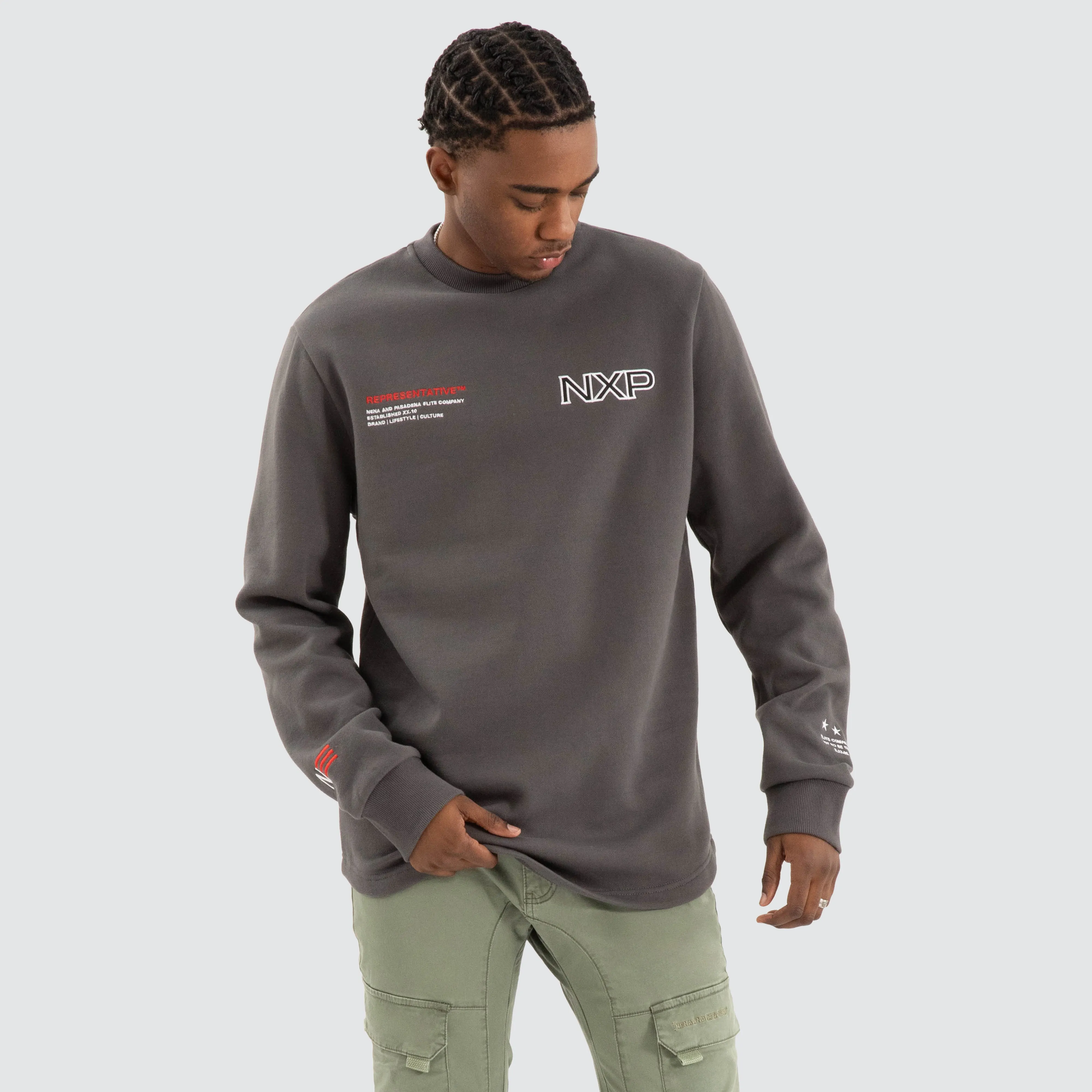 Thunder Dual Curved Sweater Asphalt sold by Neverland product image thumbnail 3