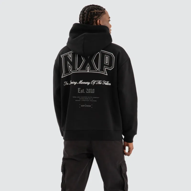 Knockout Relaxed Hoodie Jet black sold by Neverland