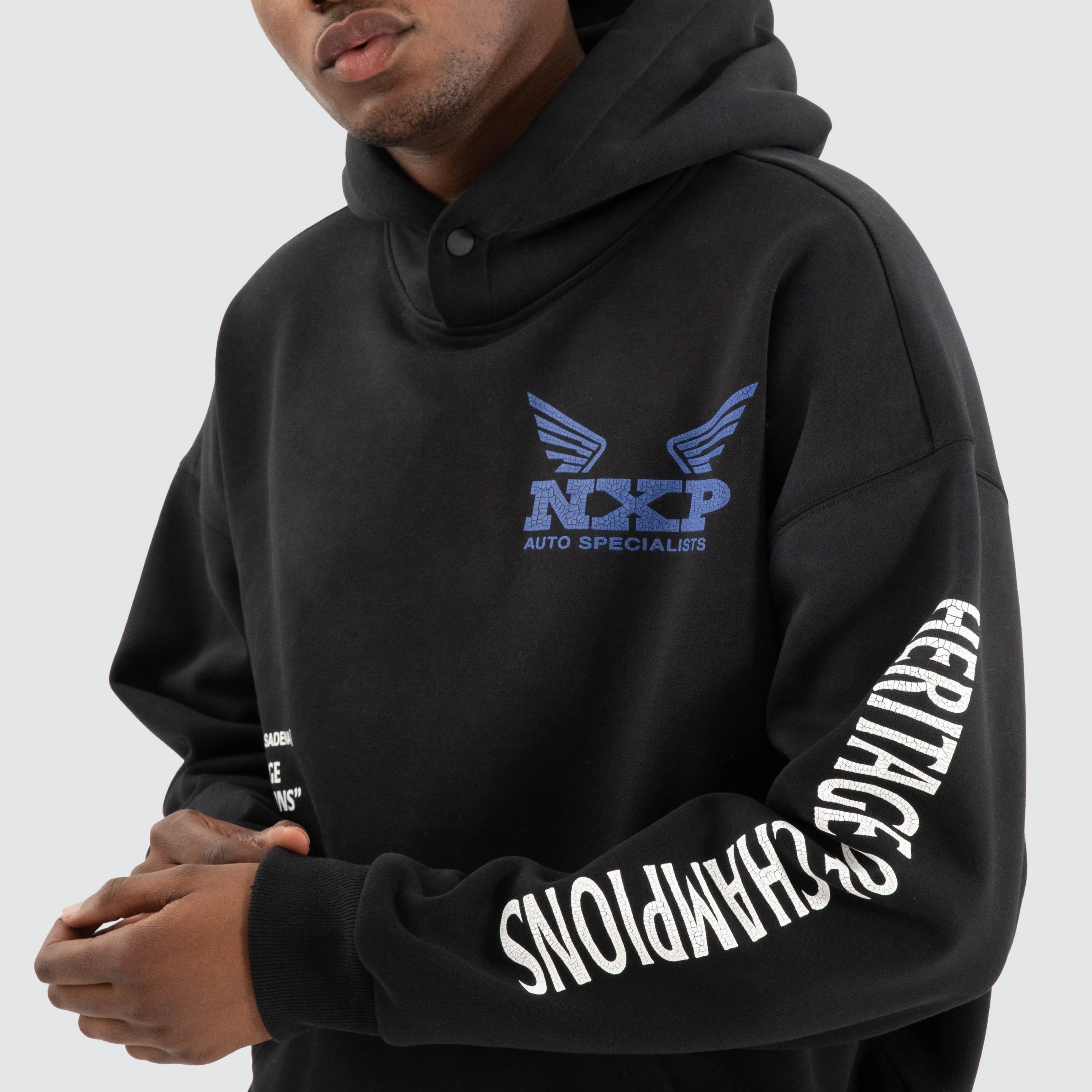 Rogue Box Fit Hoodie Jet black sold by Neverland product image thumbnail 5