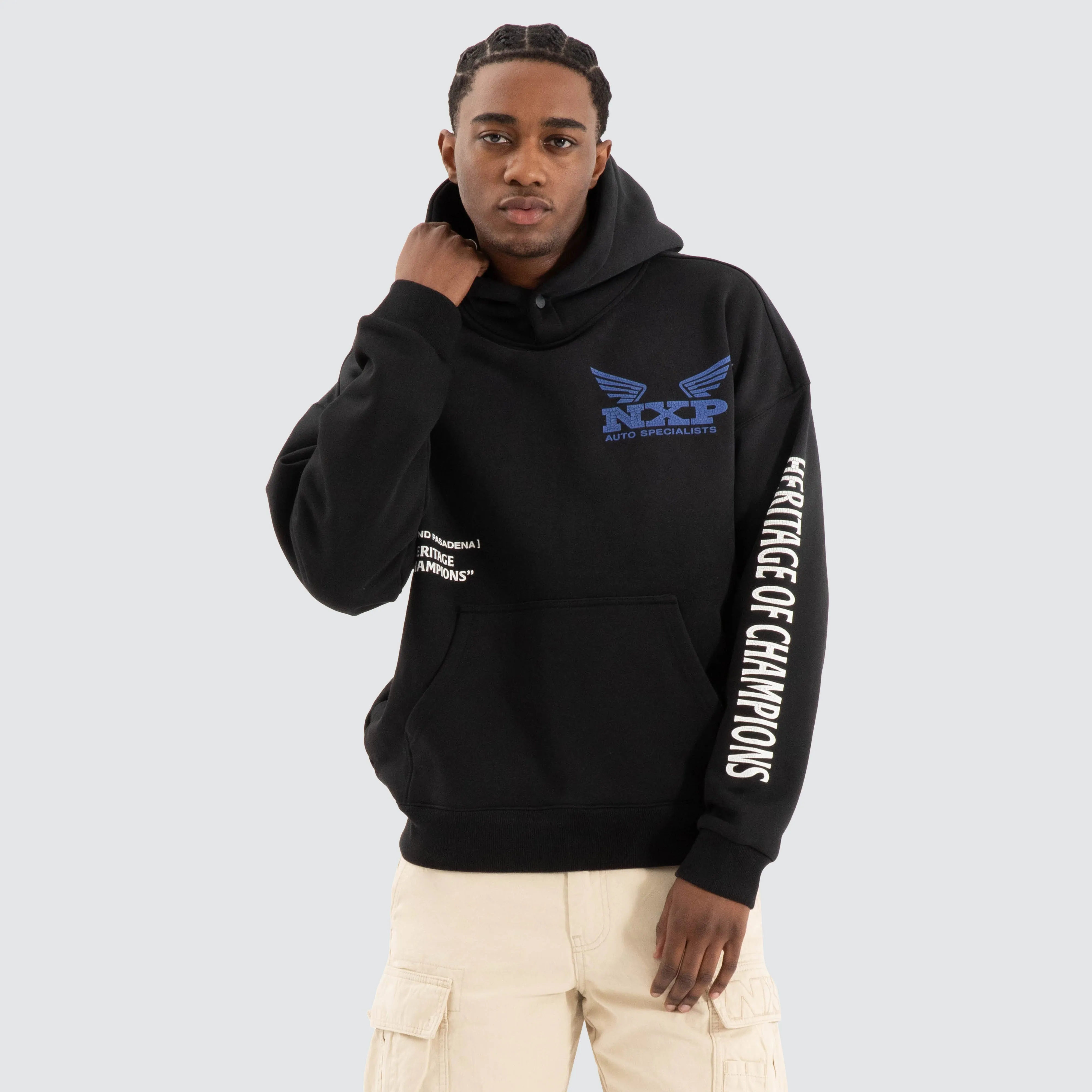Rogue Box Fit Hoodie Jet black sold by Neverland product image thumbnail 3