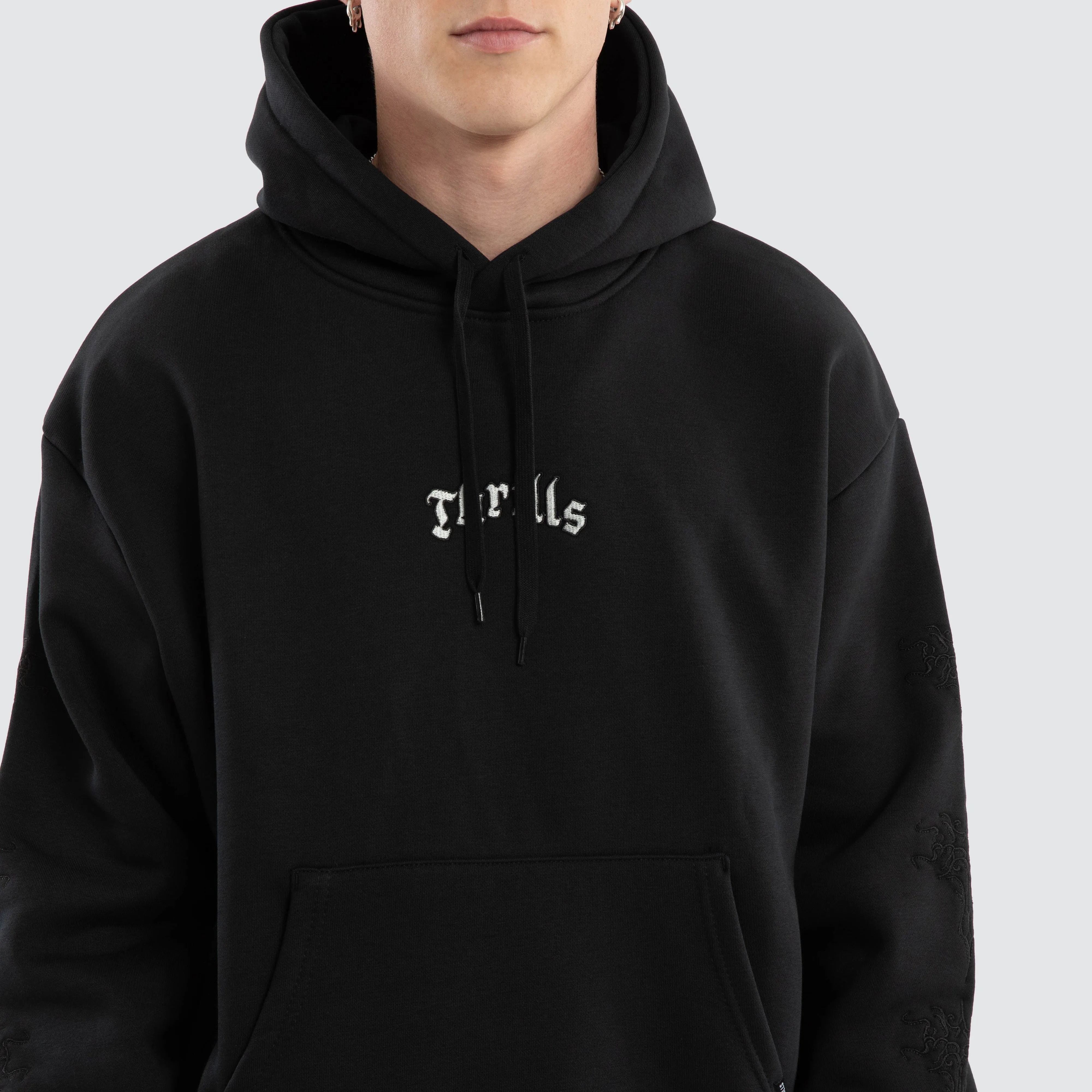Filter Slouch Pull On Hoodie Faded Black sold by Neverland product image thumbnail 5