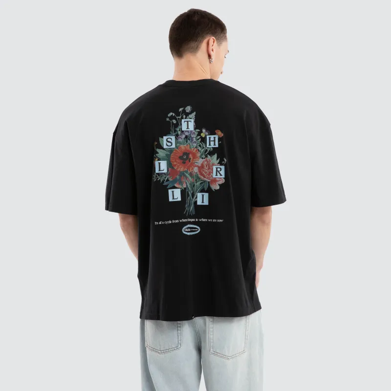 Still Life Box Fit Tee Anthracite sold by Neverland