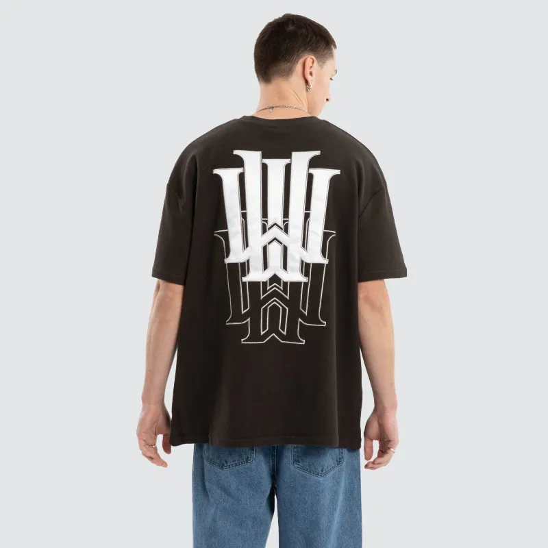 Faded French Terry Tee Black sold by Neverland