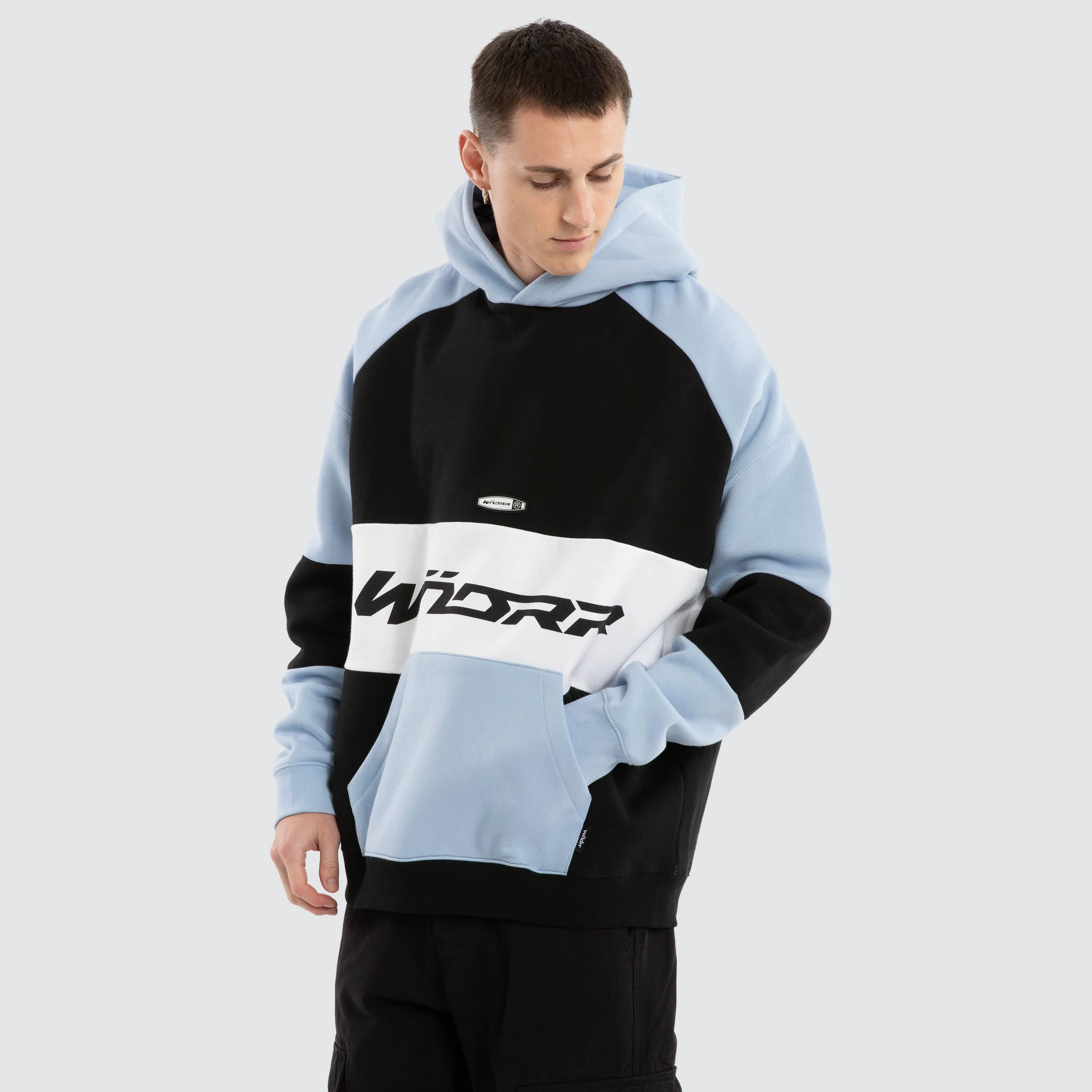 Combine Panel Hoodie Black/Air Blue sold by Neverland product image thumbnail 4