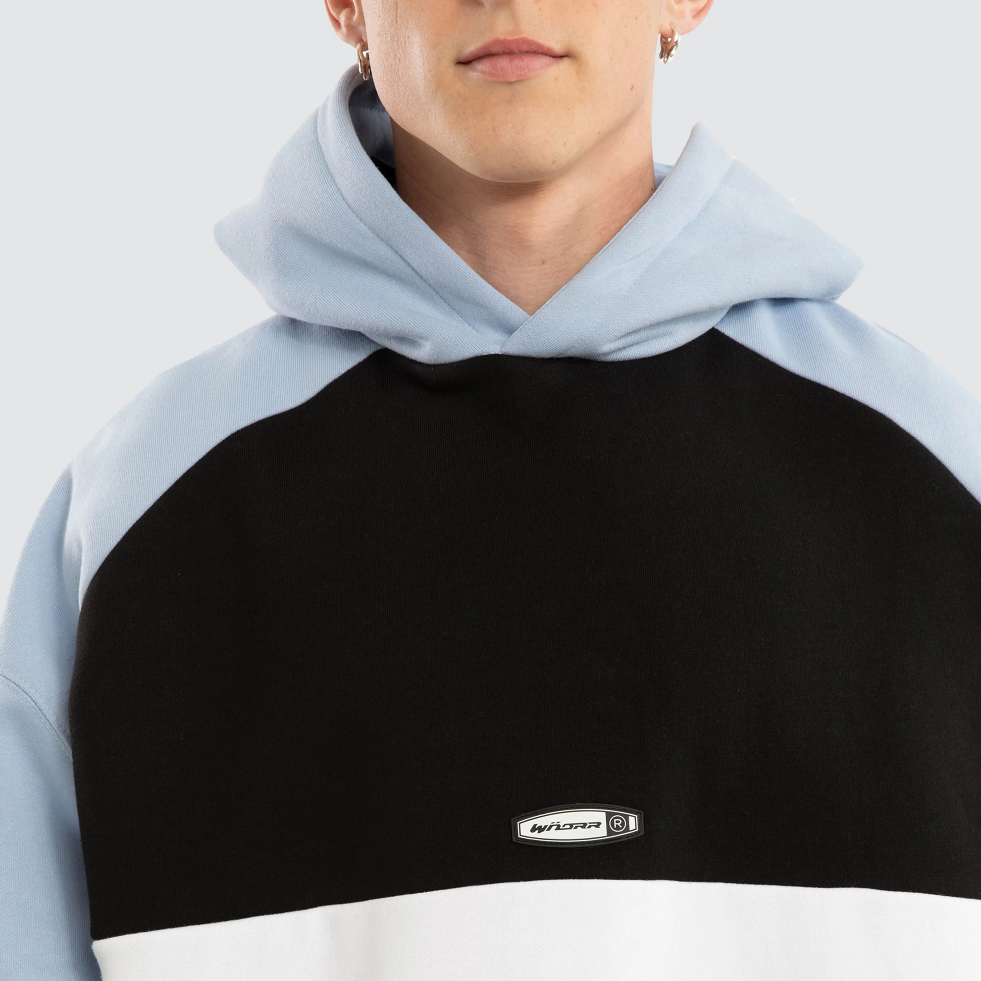 Combine Panel Hoodie Black/Air Blue sold by Neverland product image thumbnail 3