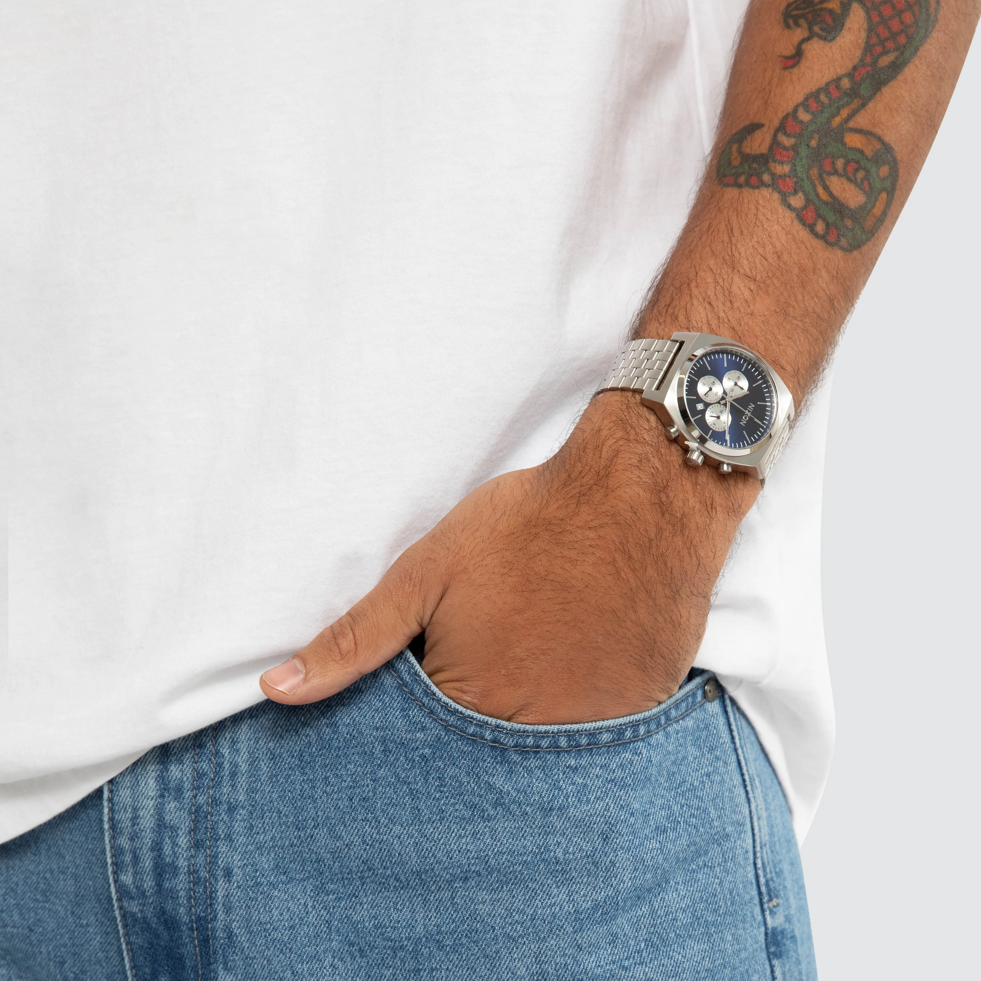 Time Teller Chrono Watch Silver / Midnight / Silver sold by Neverland product image thumbnail 2