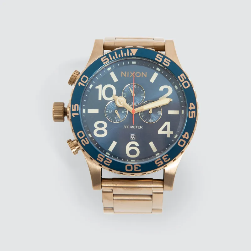 NIXON THE 51-30 CHRONO ゴールド Corporal Stainless Steel Watch | Yellow Gold / Black | Men's