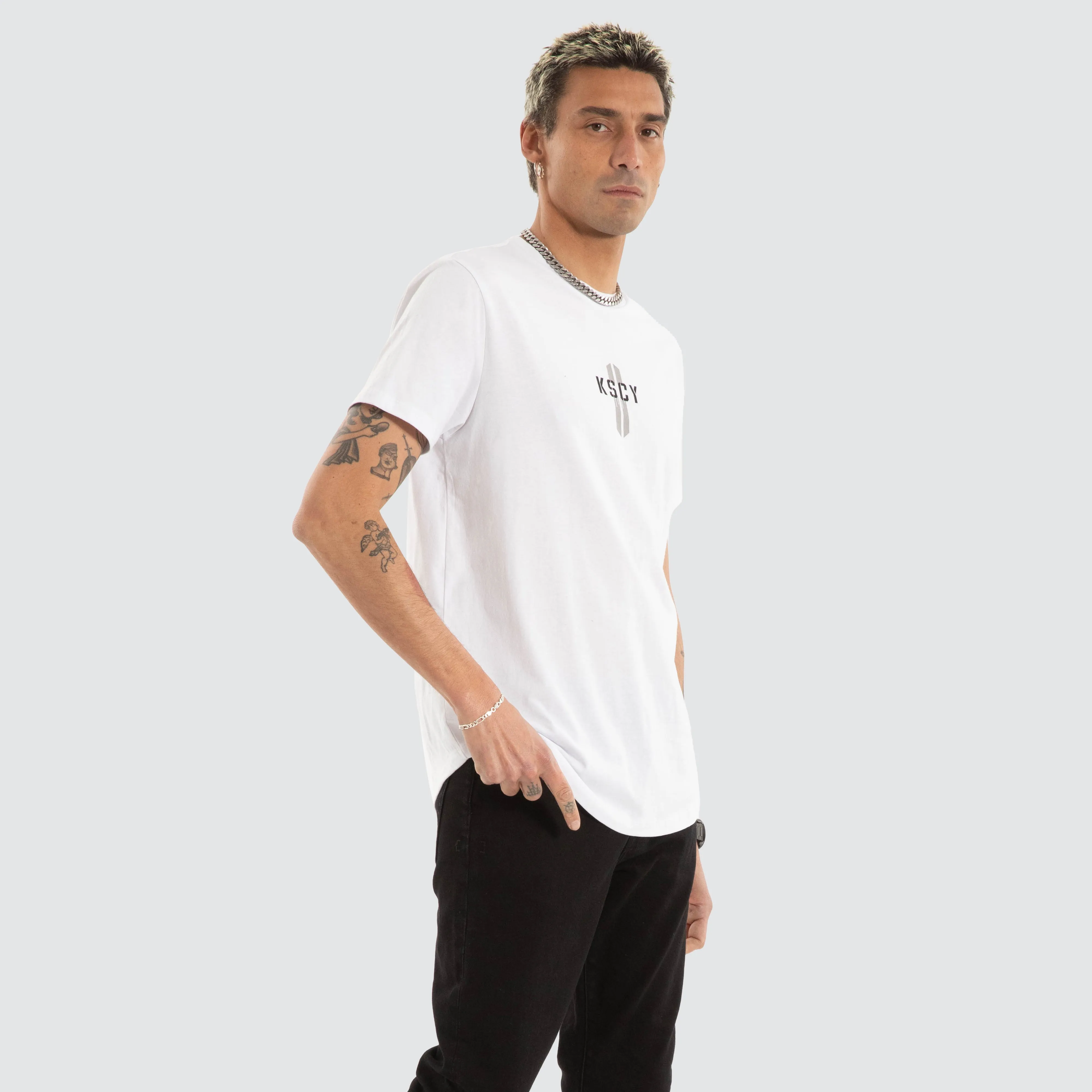Grasp Dual Curved Tee White sold by Neverland product image thumbnail 4