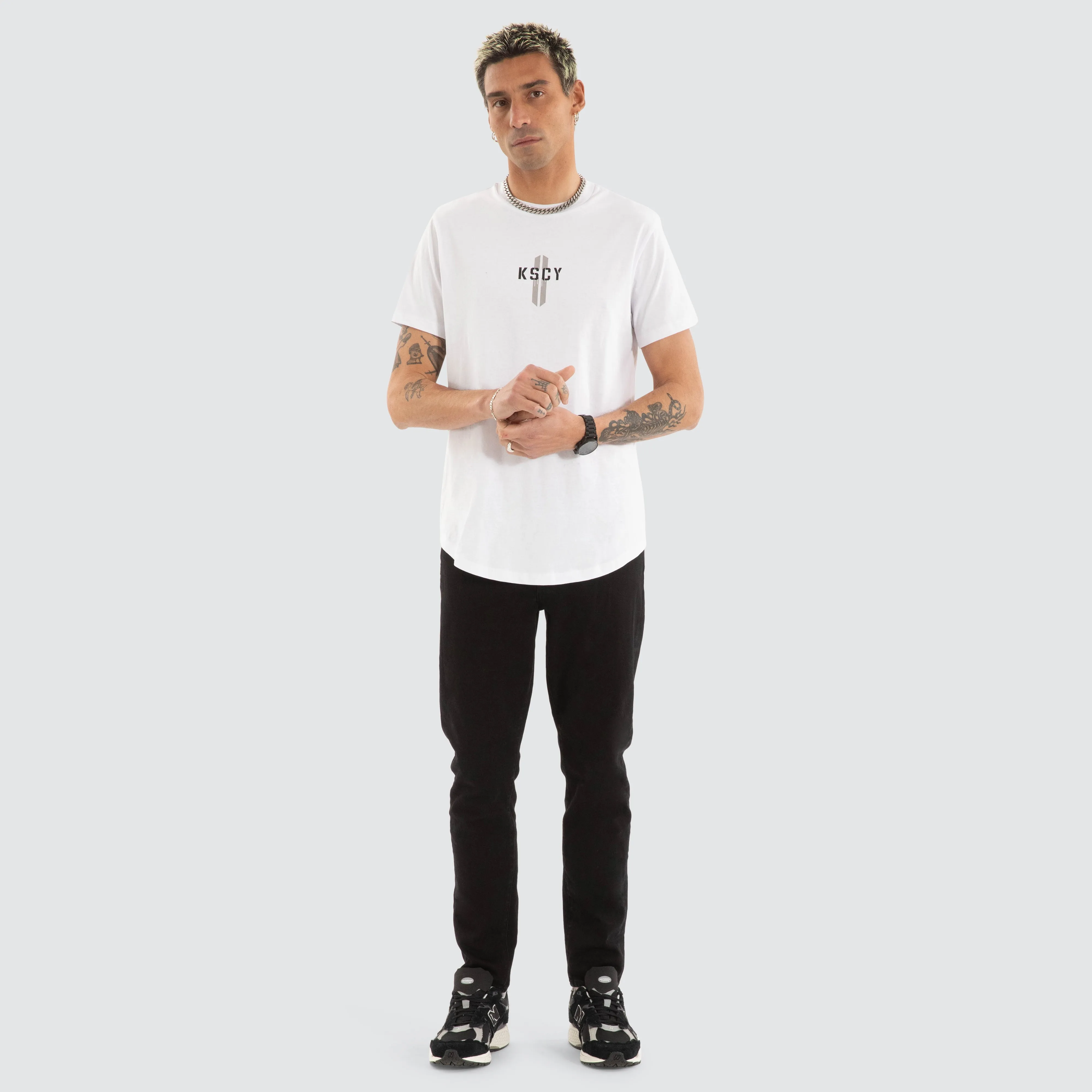 Grasp Dual Curved Tee White sold by Neverland product image thumbnail 5