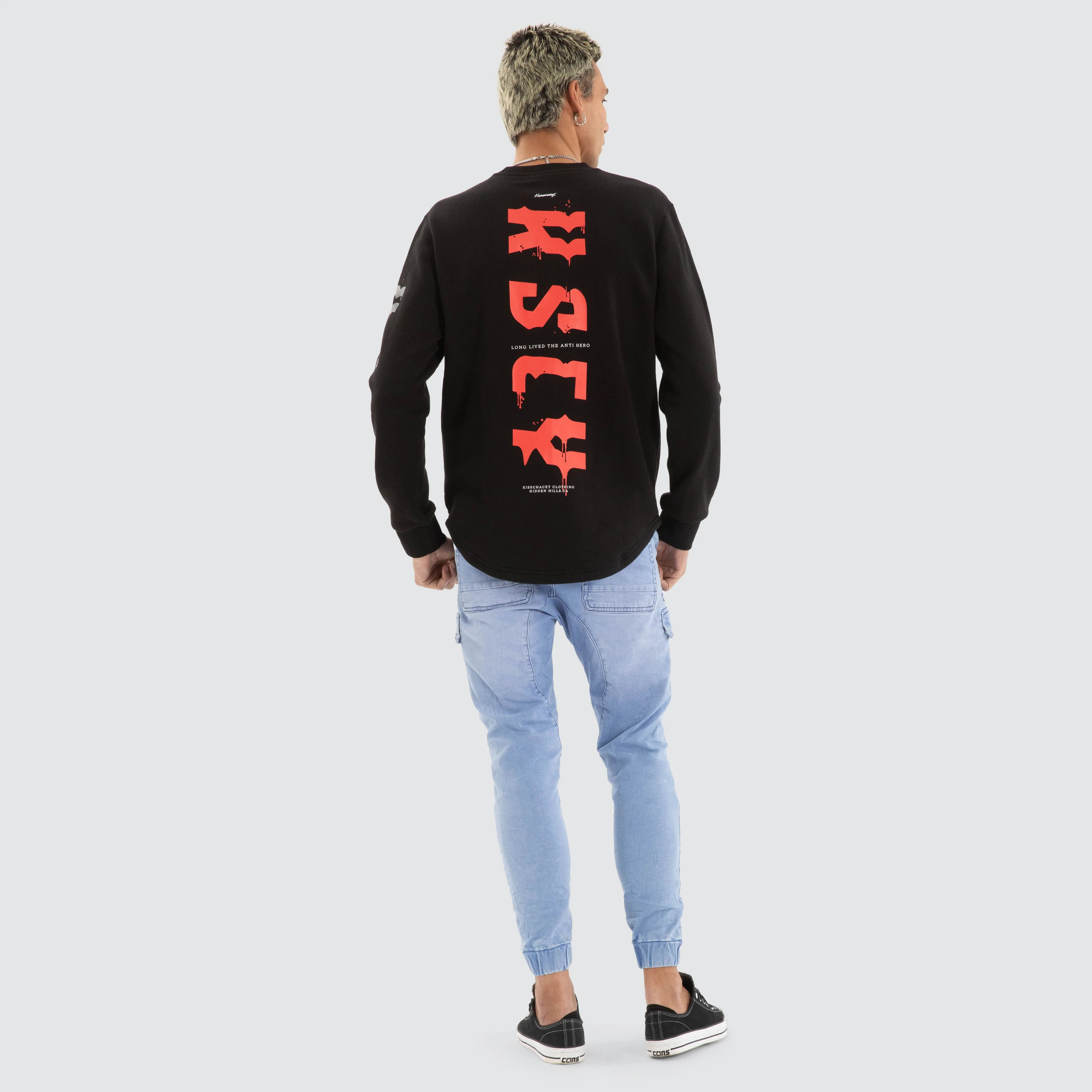 Glare Dual Curved Sweater Jet Black sold by Neverland product image thumbnail 4